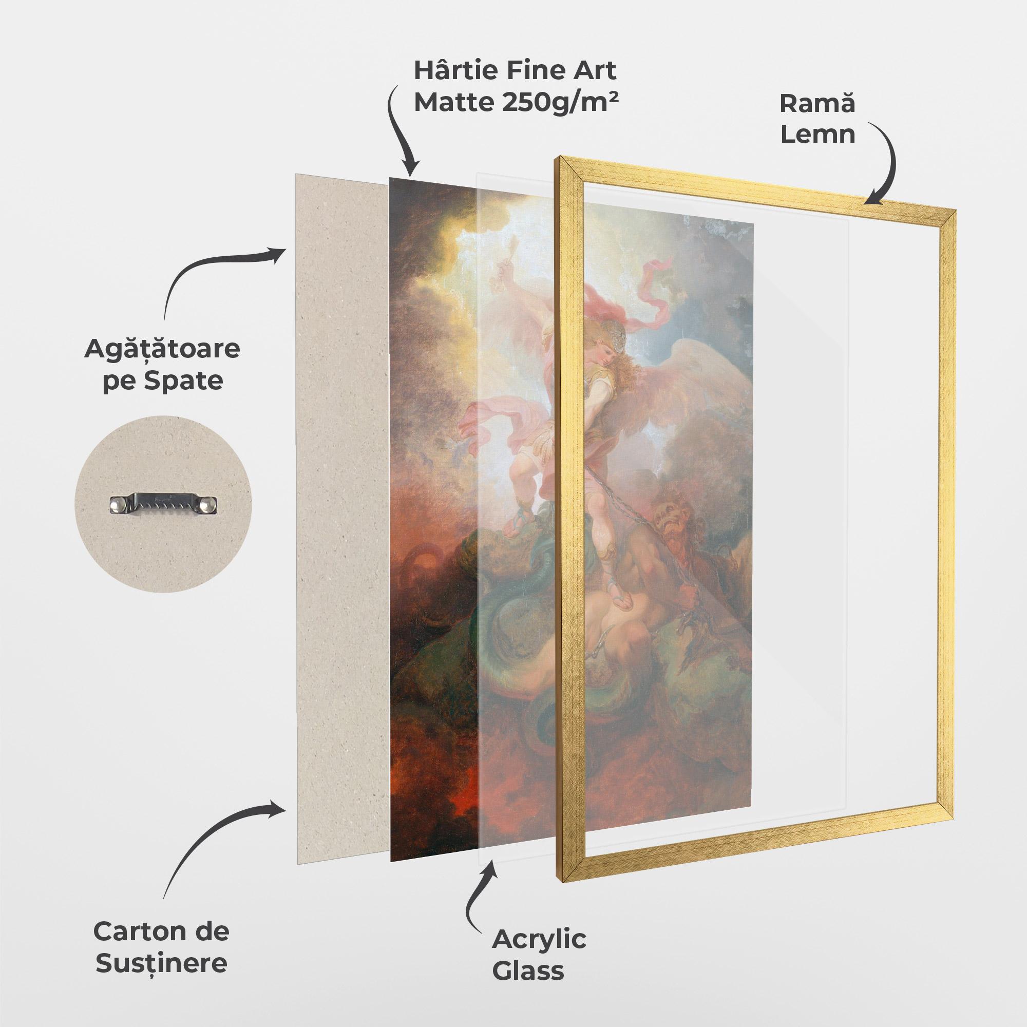 Poster Înrămat Angel Killing Monster mockup 1