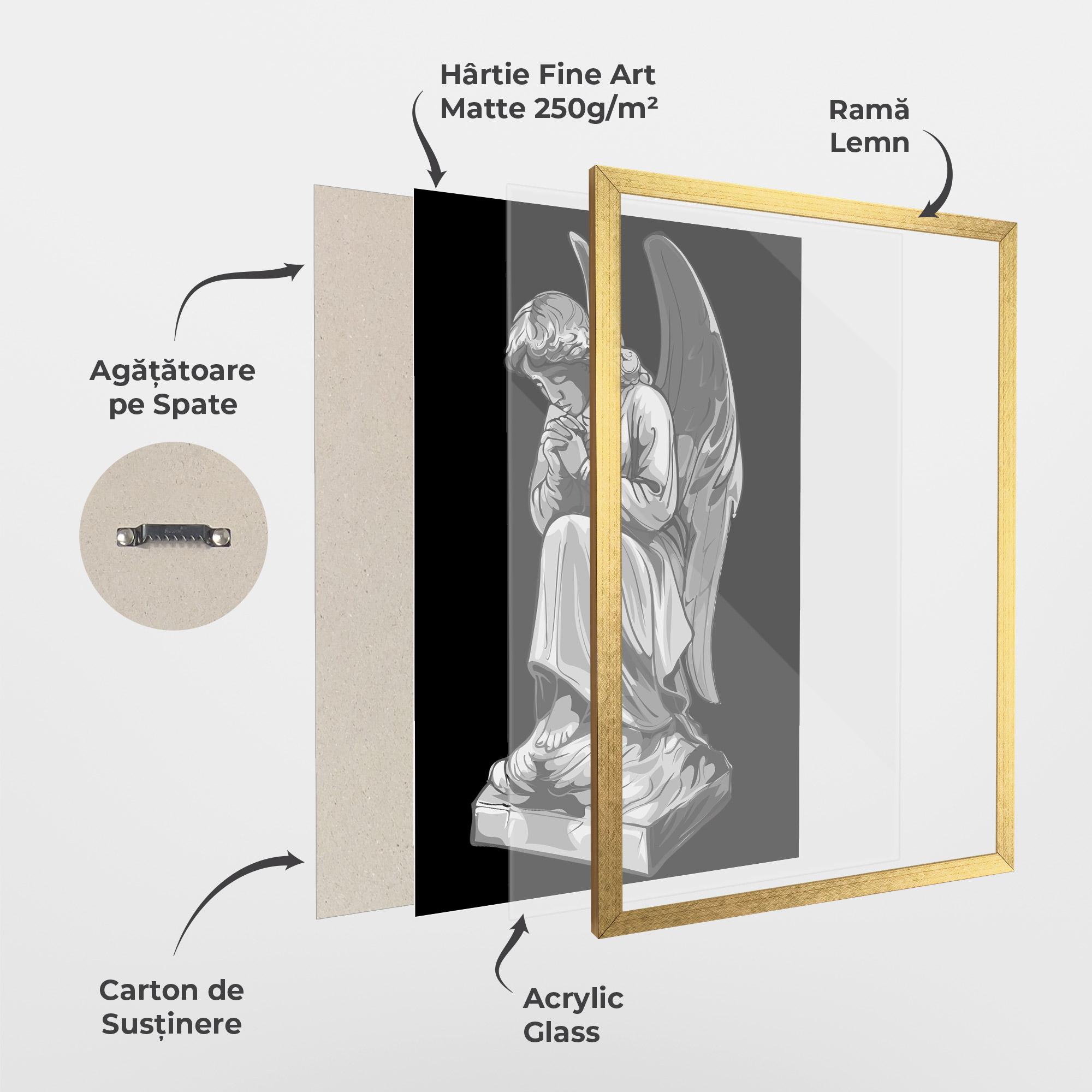 Poster Înrămat Angel Pray mockup 1