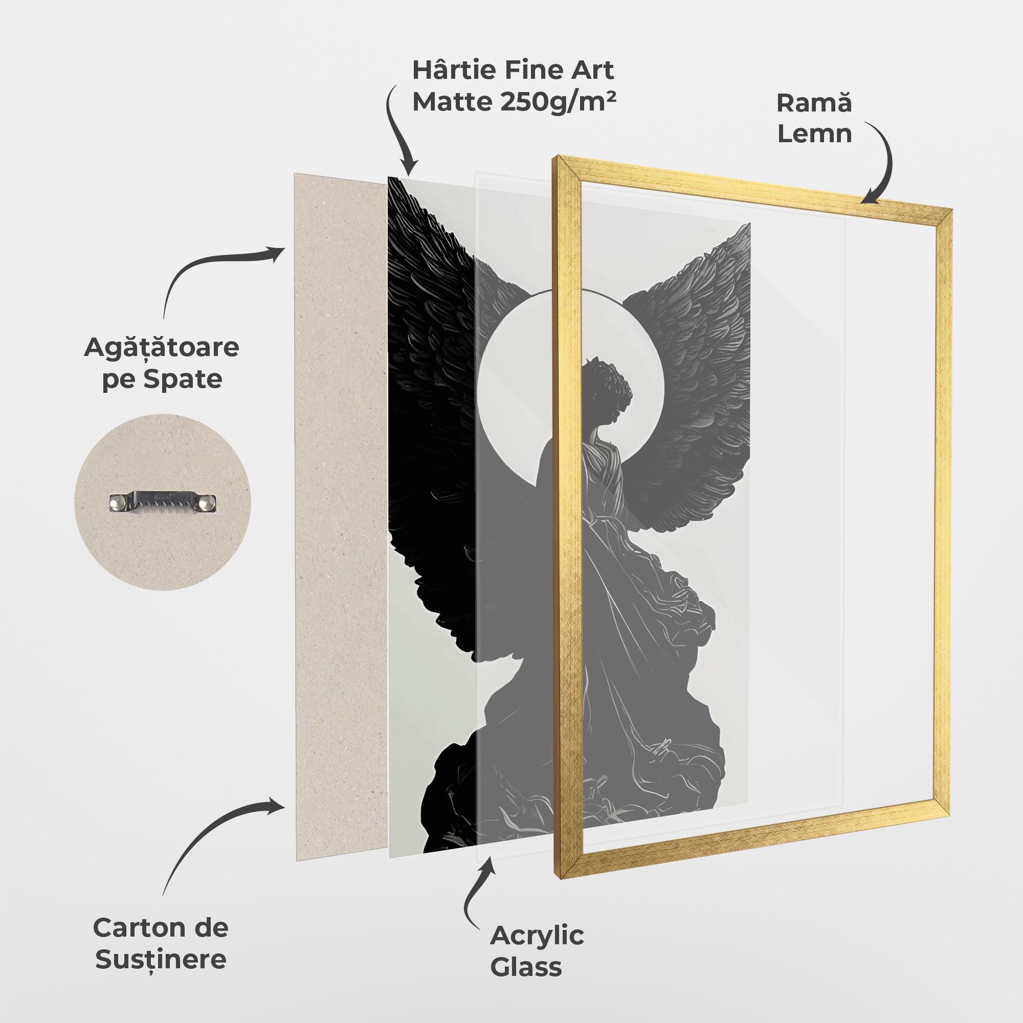 Poster Înrămat Angel Shilouette mockup 1