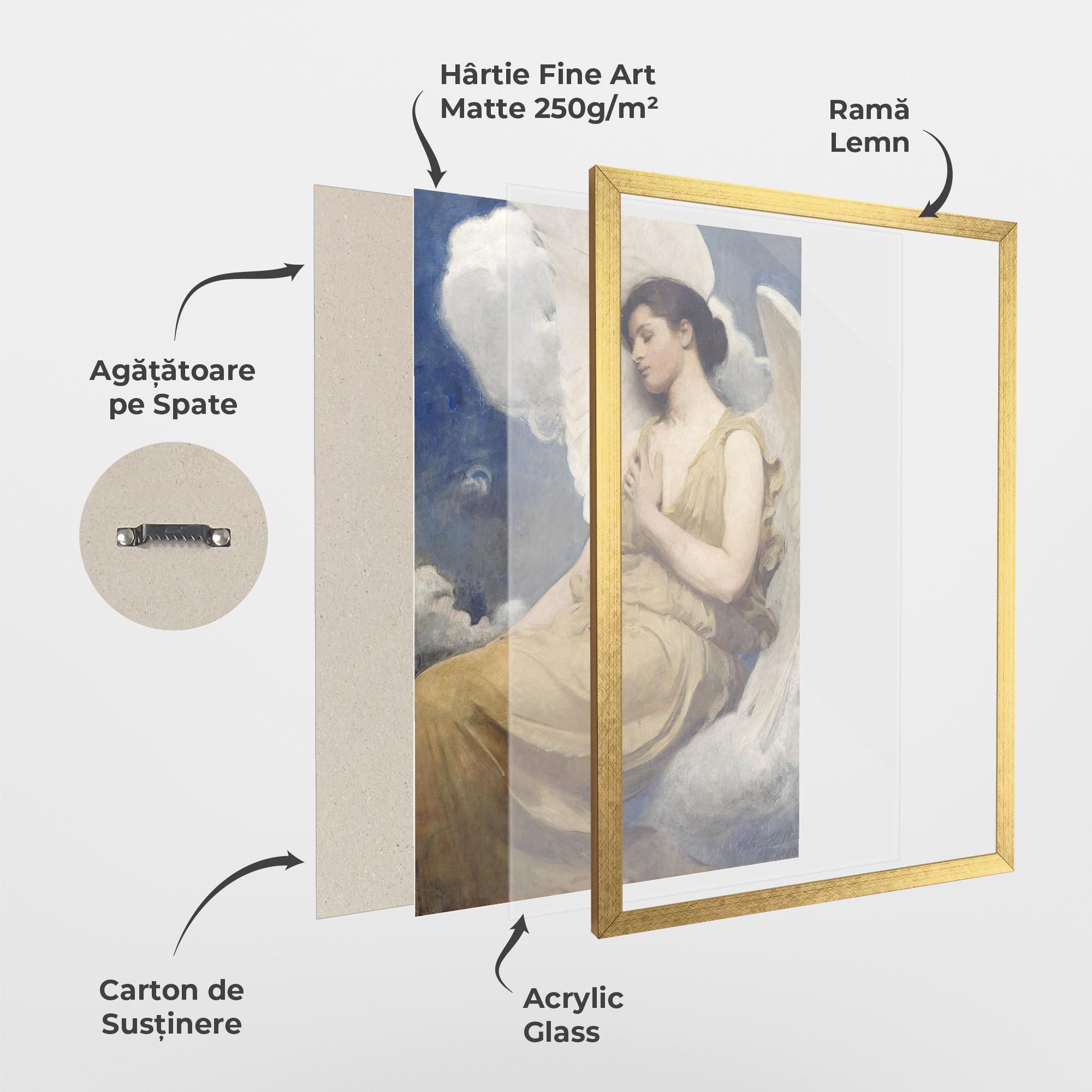 Poster Înrămat Angel Woman Painting mockup 1