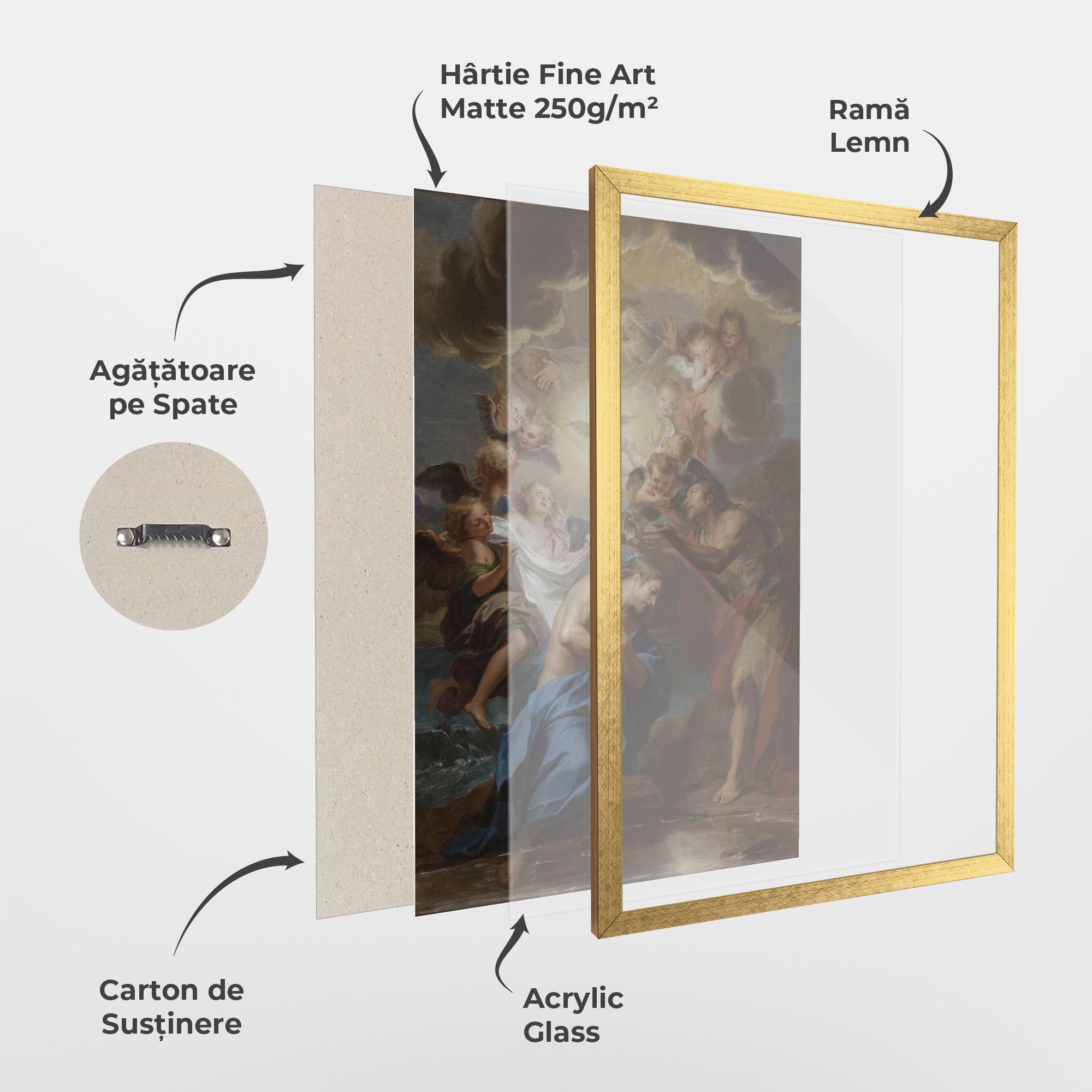 Poster Înrămat Bird Floating mockup 1