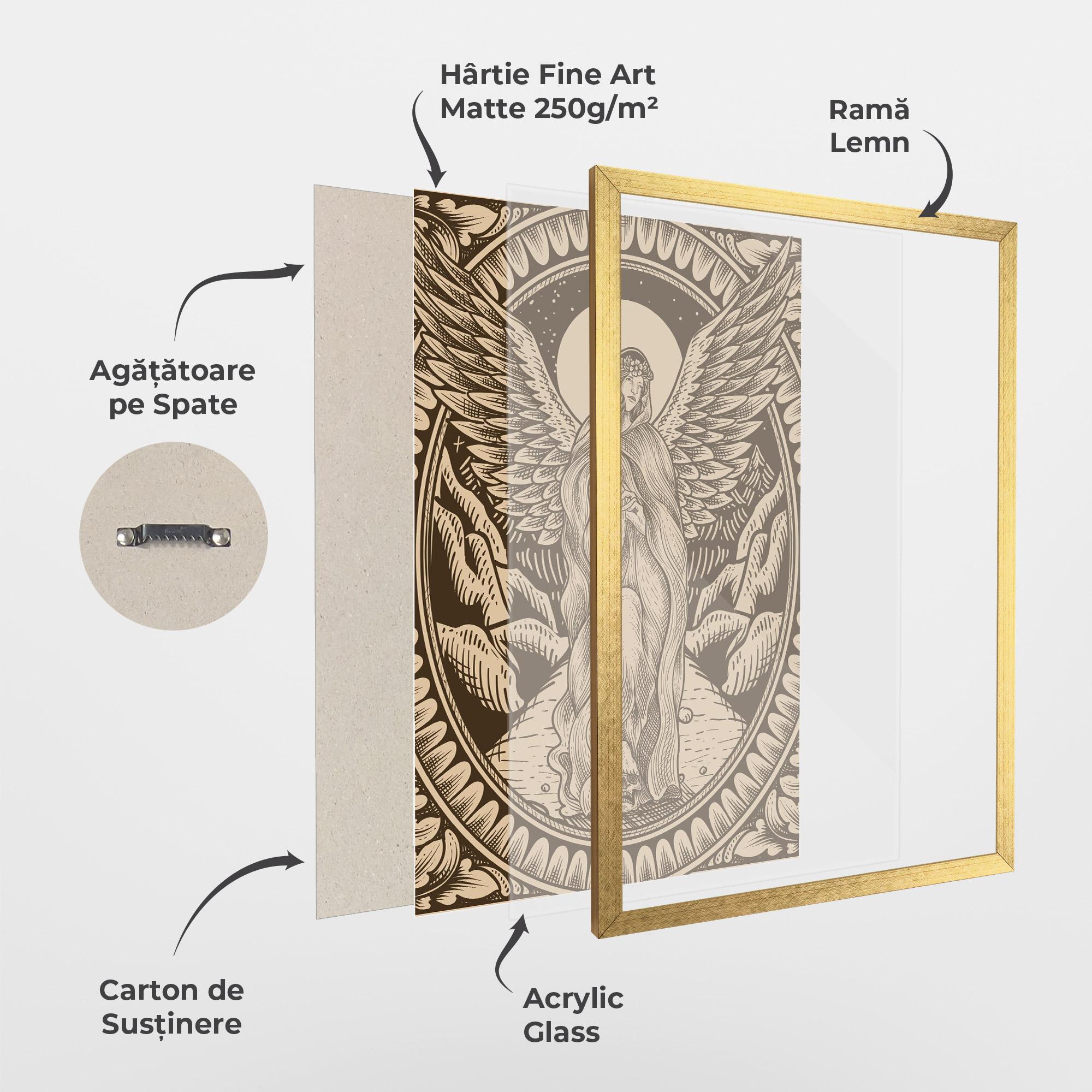 Poster Înrămat Cream Angel mockup 1