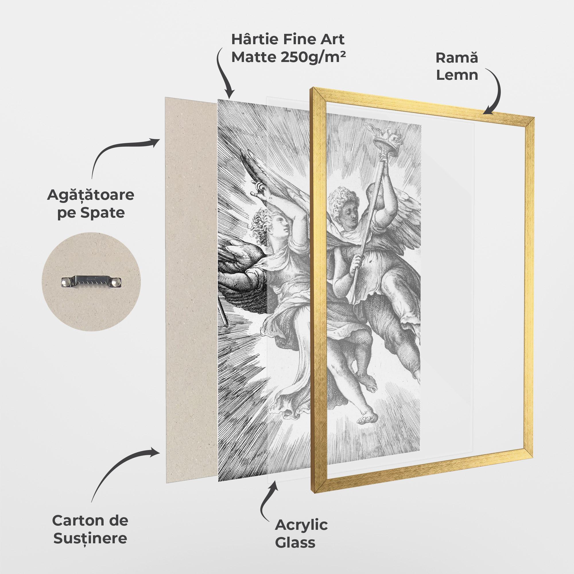 Poster Înrămat Hand Drawn Angels mockup 1