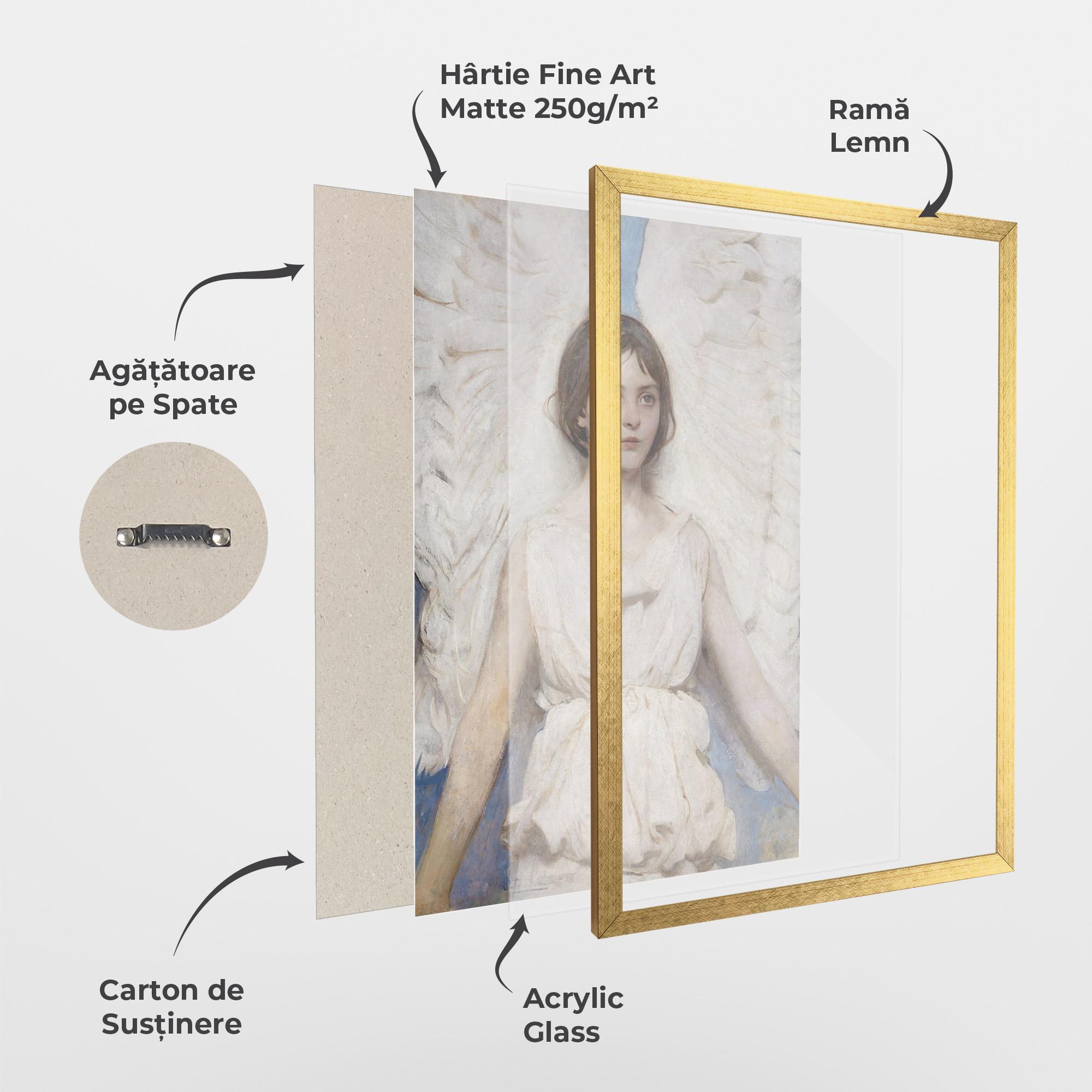 Poster Înrămat Pretty Angel Painting mockup 1