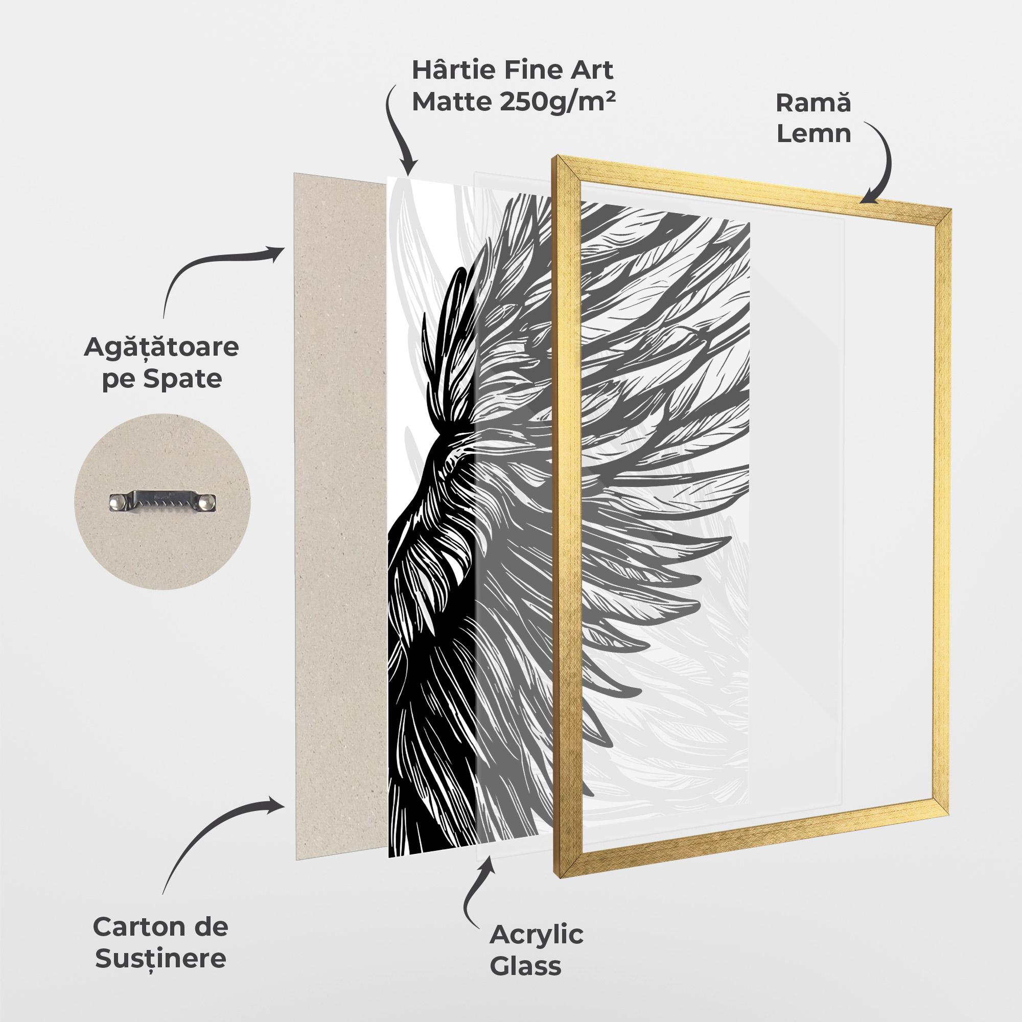 Poster Înrămat Wing Line mockup 1