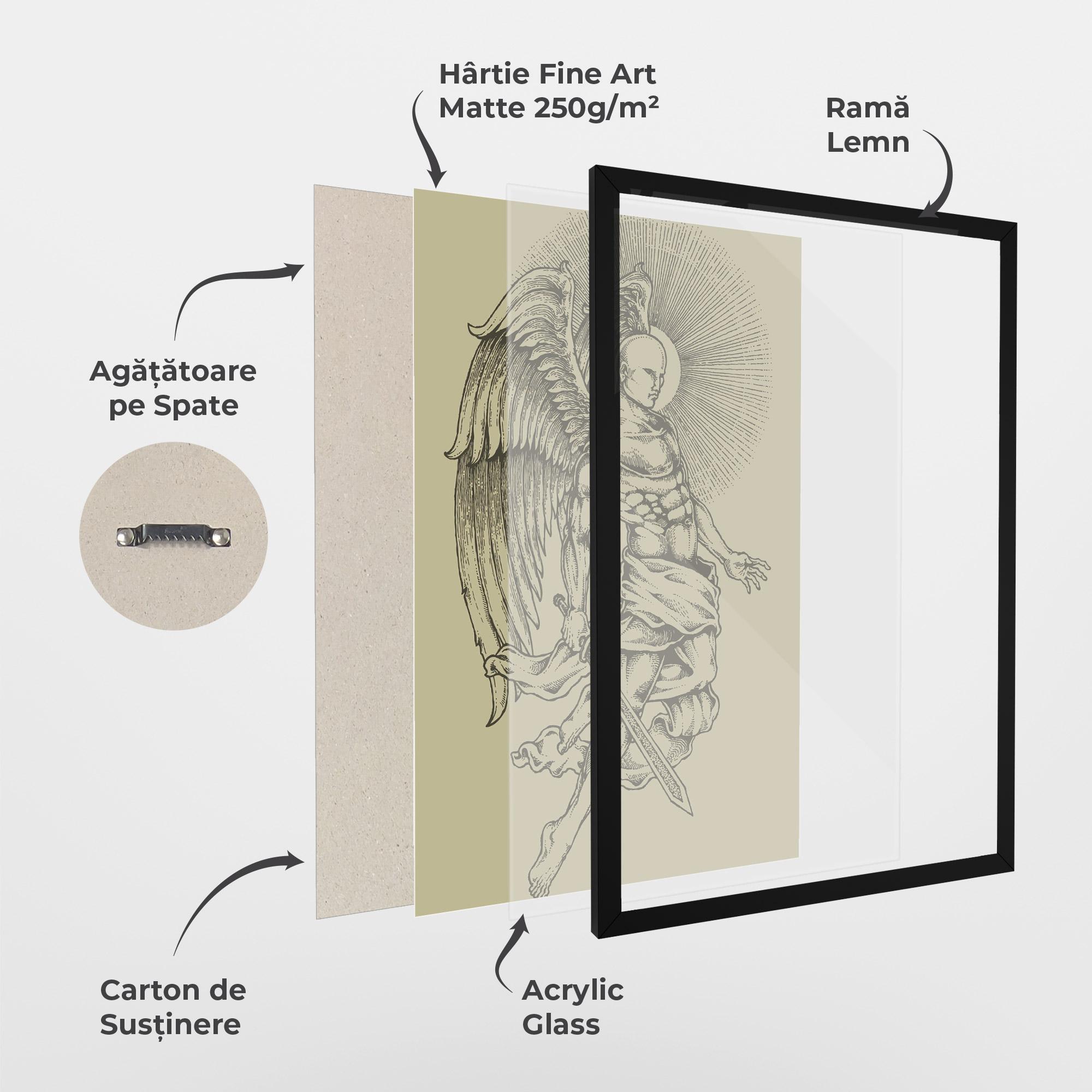 Poster Înrămat Angel Fighter mockup 1