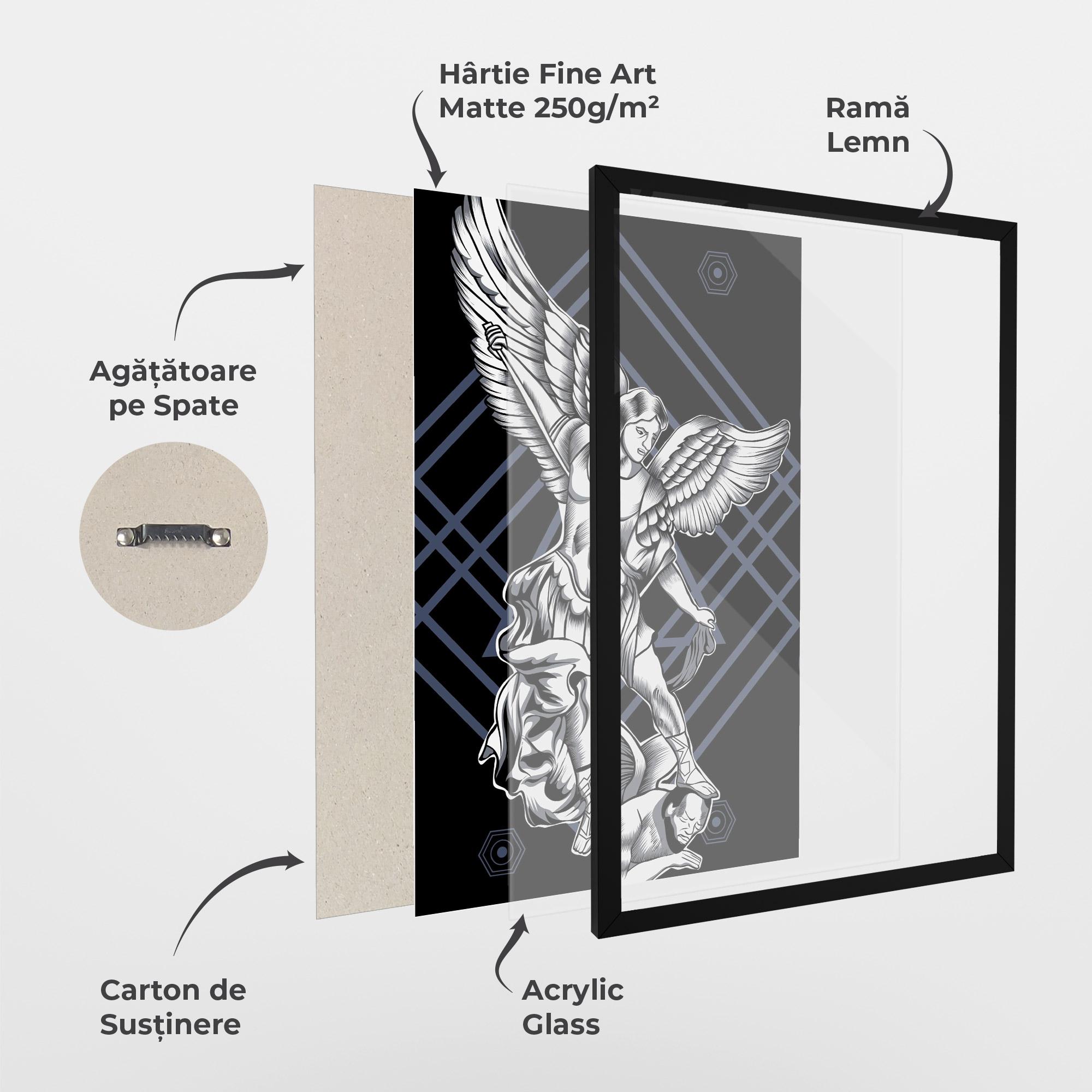 Poster Înrămat Angel Fights mockup 1