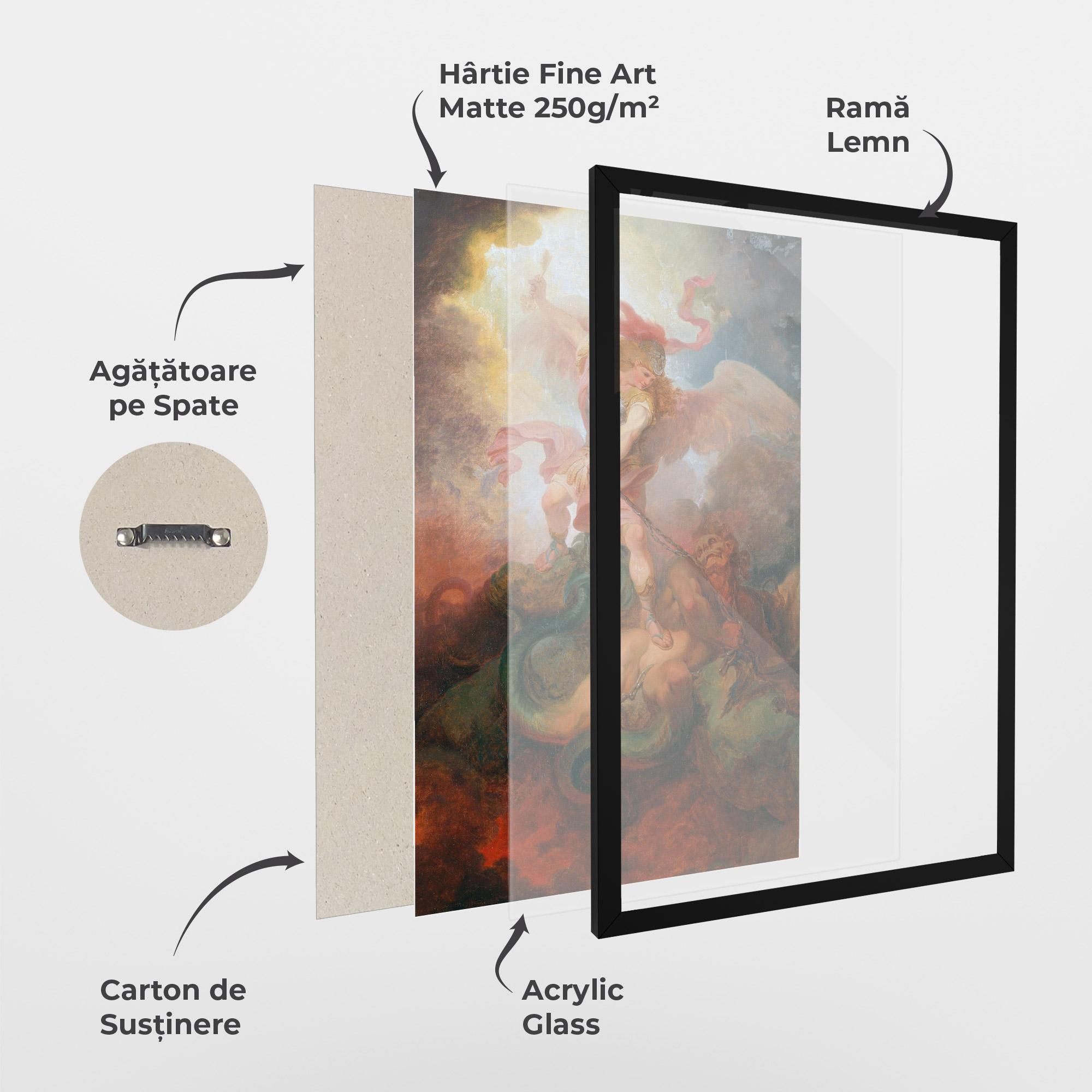 Poster Înrămat Angel Killing Monster mockup 1