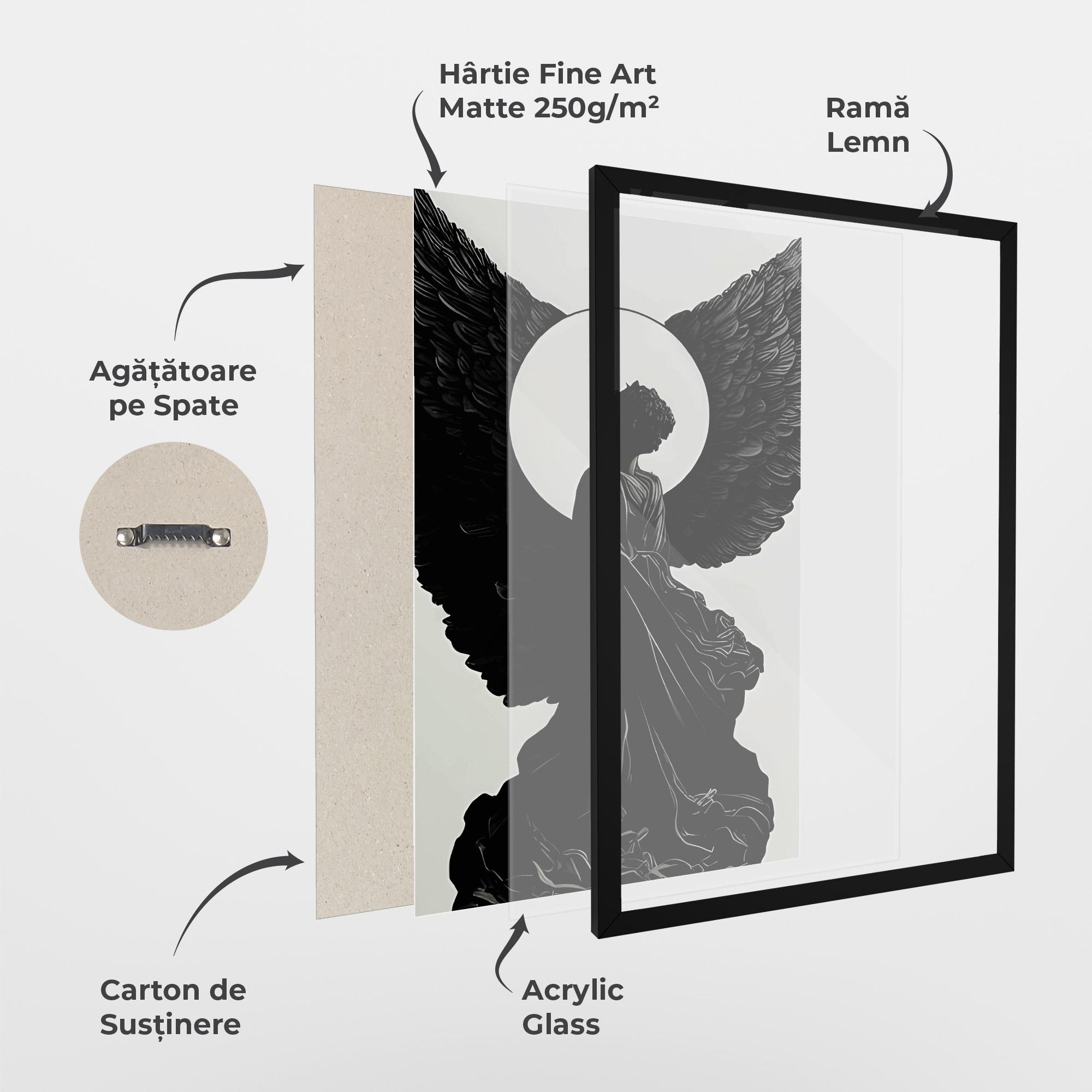 Poster Înrămat Angel Shilouette mockup 1