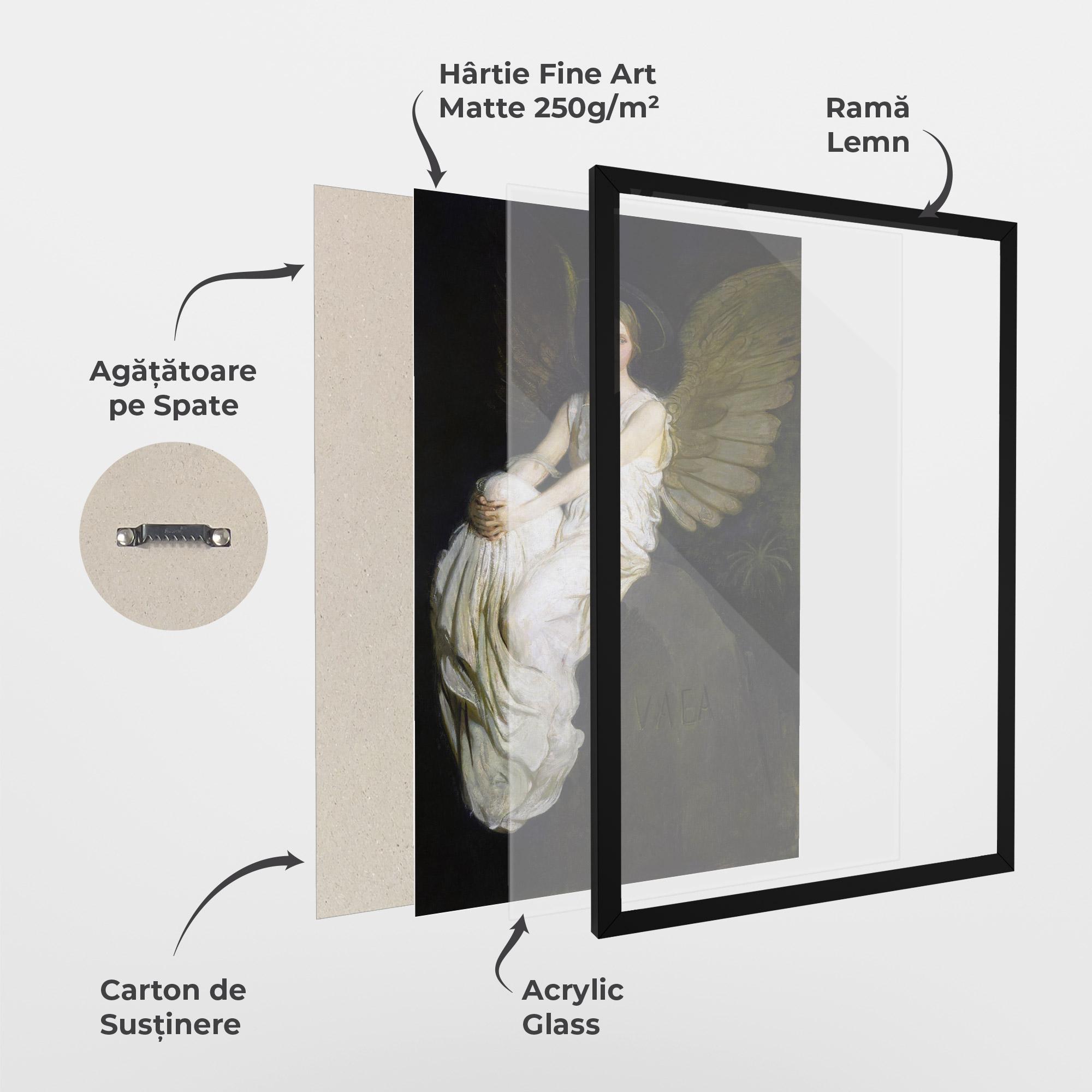 Poster Înrămat Angel Thinking mockup 1