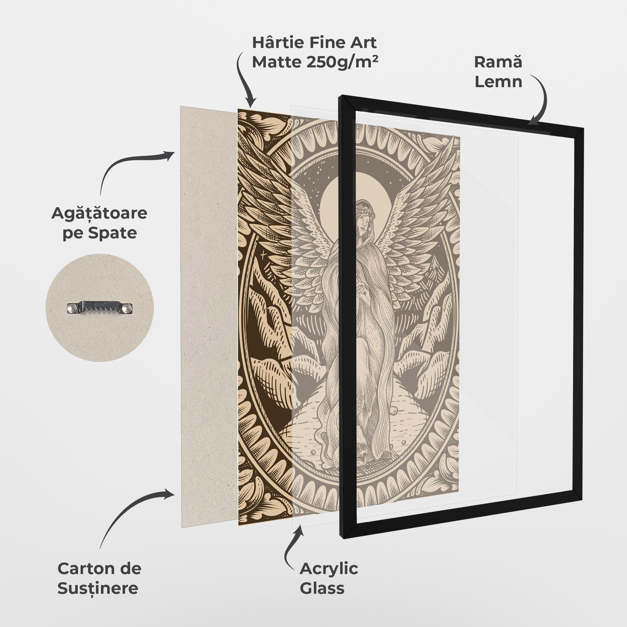 Poster Înrămat Cream Angel mockup 1