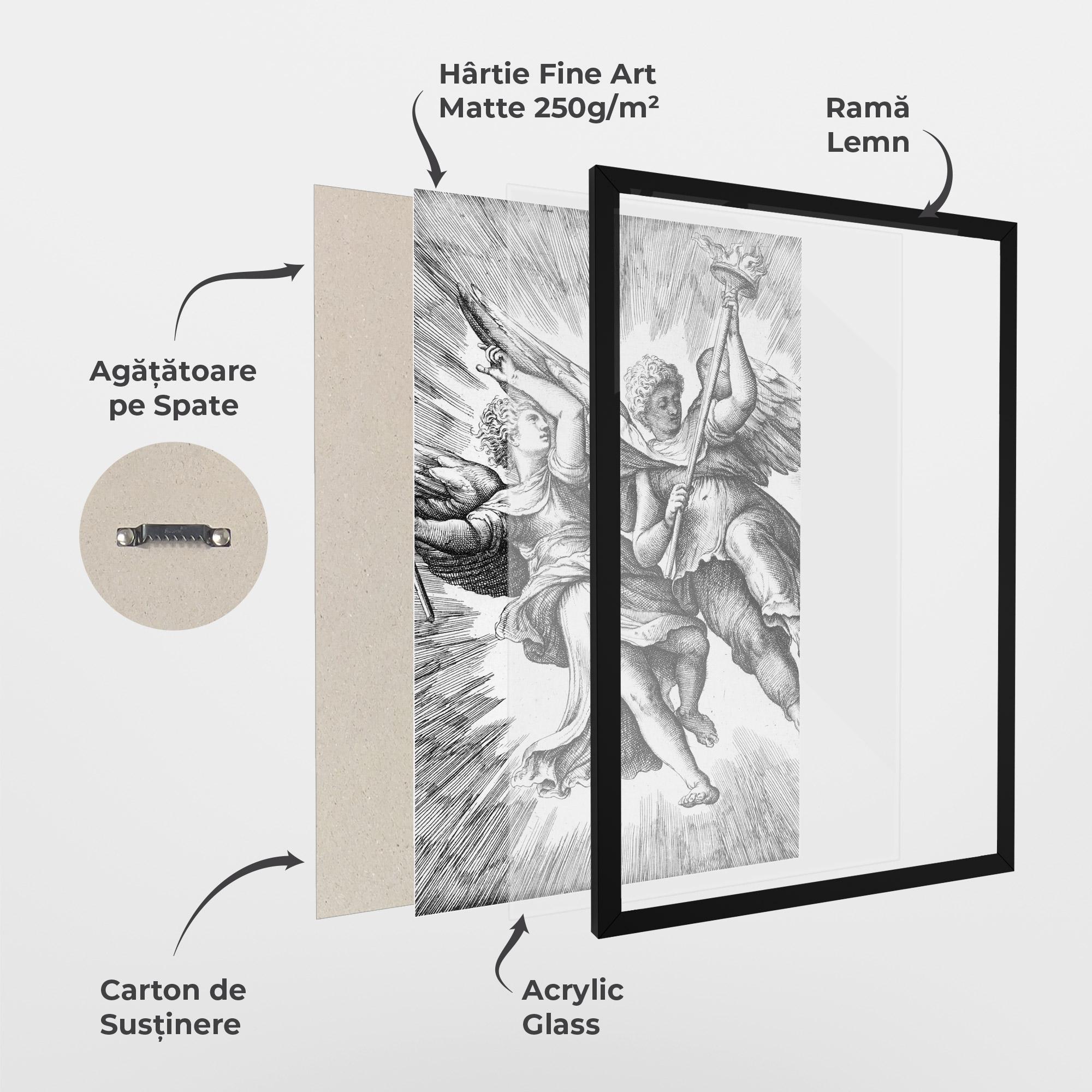 Poster Înrămat Hand Drawn Angels mockup 1