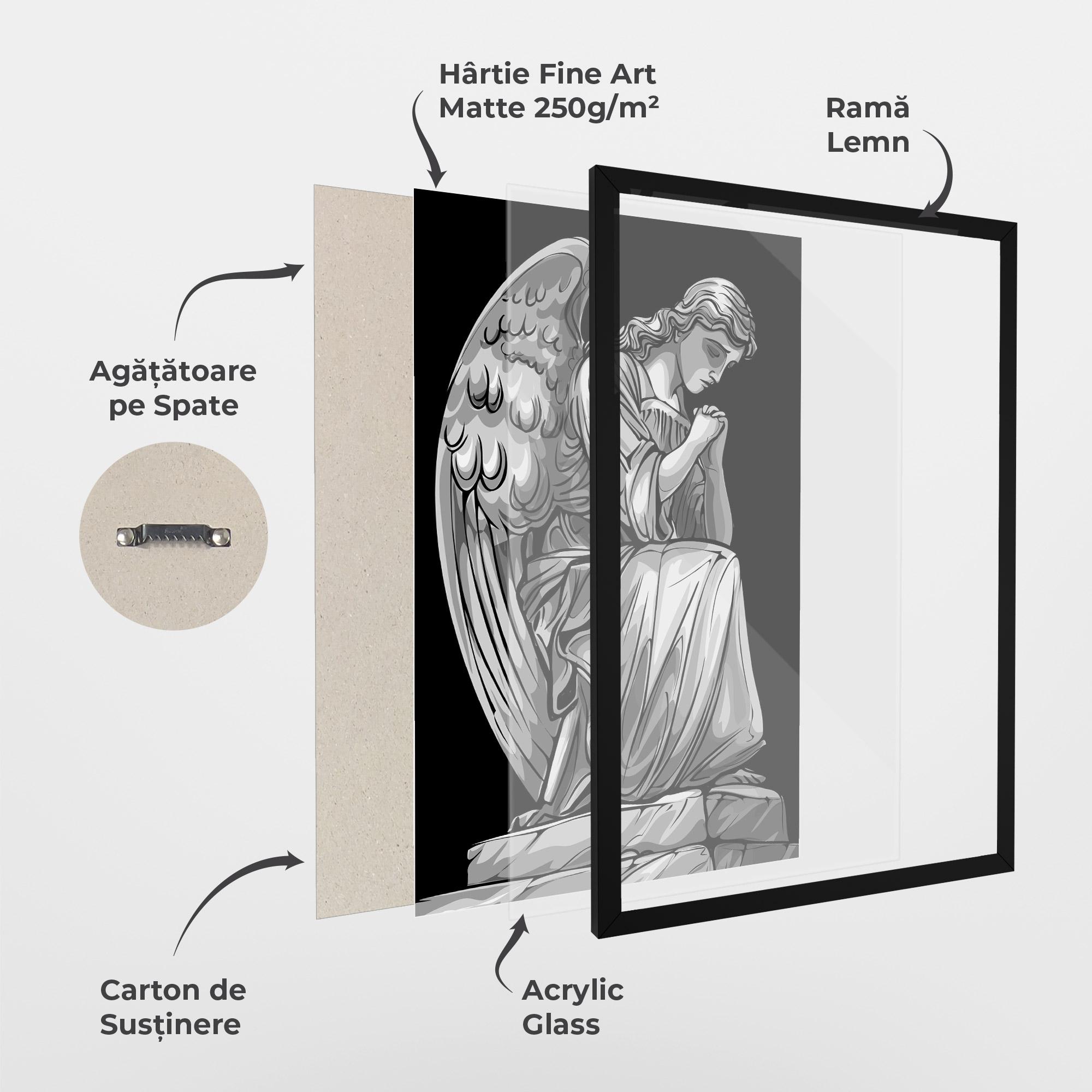 Poster Înrămat Pray Angel mockup 1