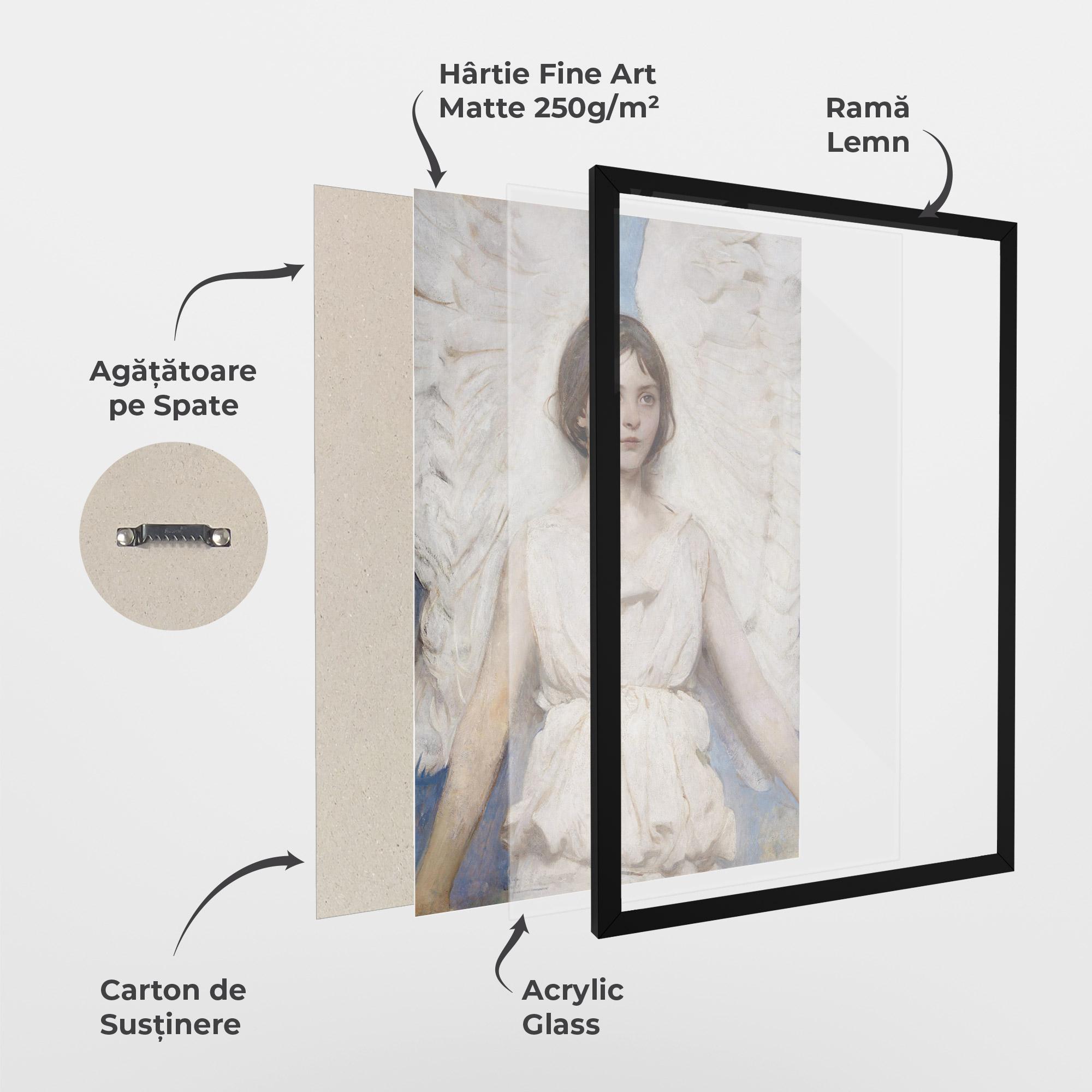 Poster Înrămat Pretty Angel Painting mockup 1