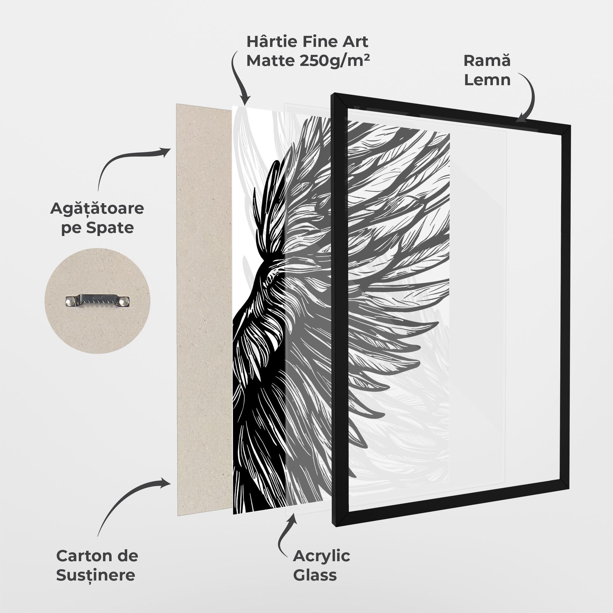 Poster Înrămat Wing Line mockup 1