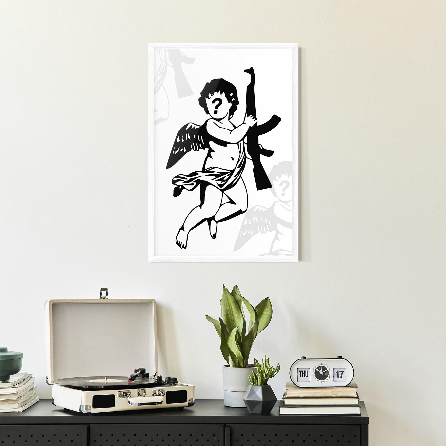 Poster Înrămat Angel Gun mockup 2