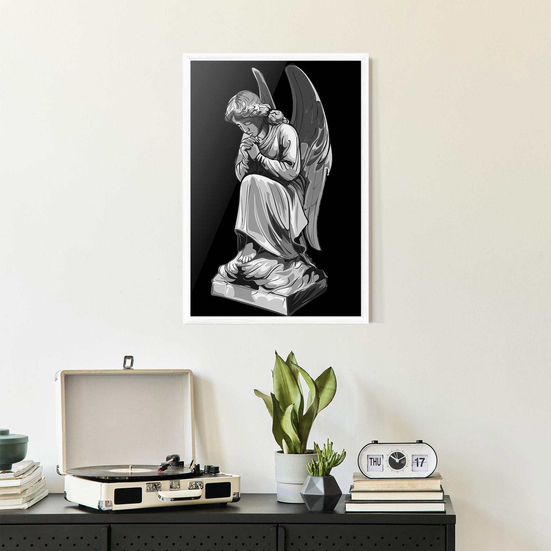 Poster Înrămat Angel Pray mockup 2