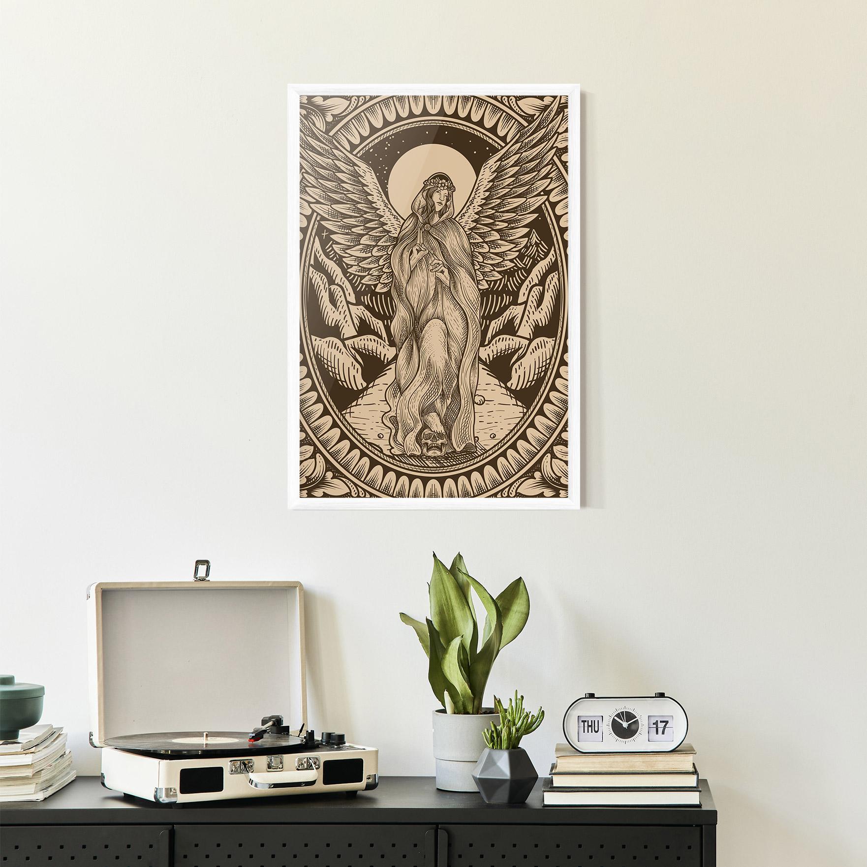Poster Înrămat Cream Angel mockup 2