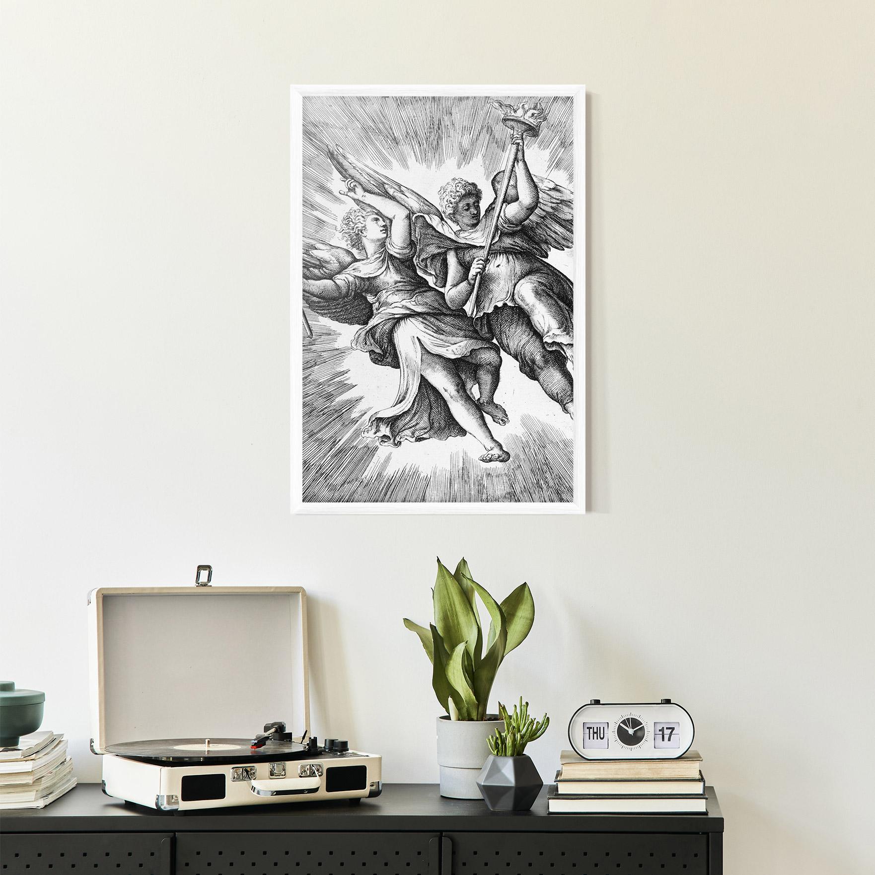 Poster Înrămat Hand Drawn Angels mockup 2