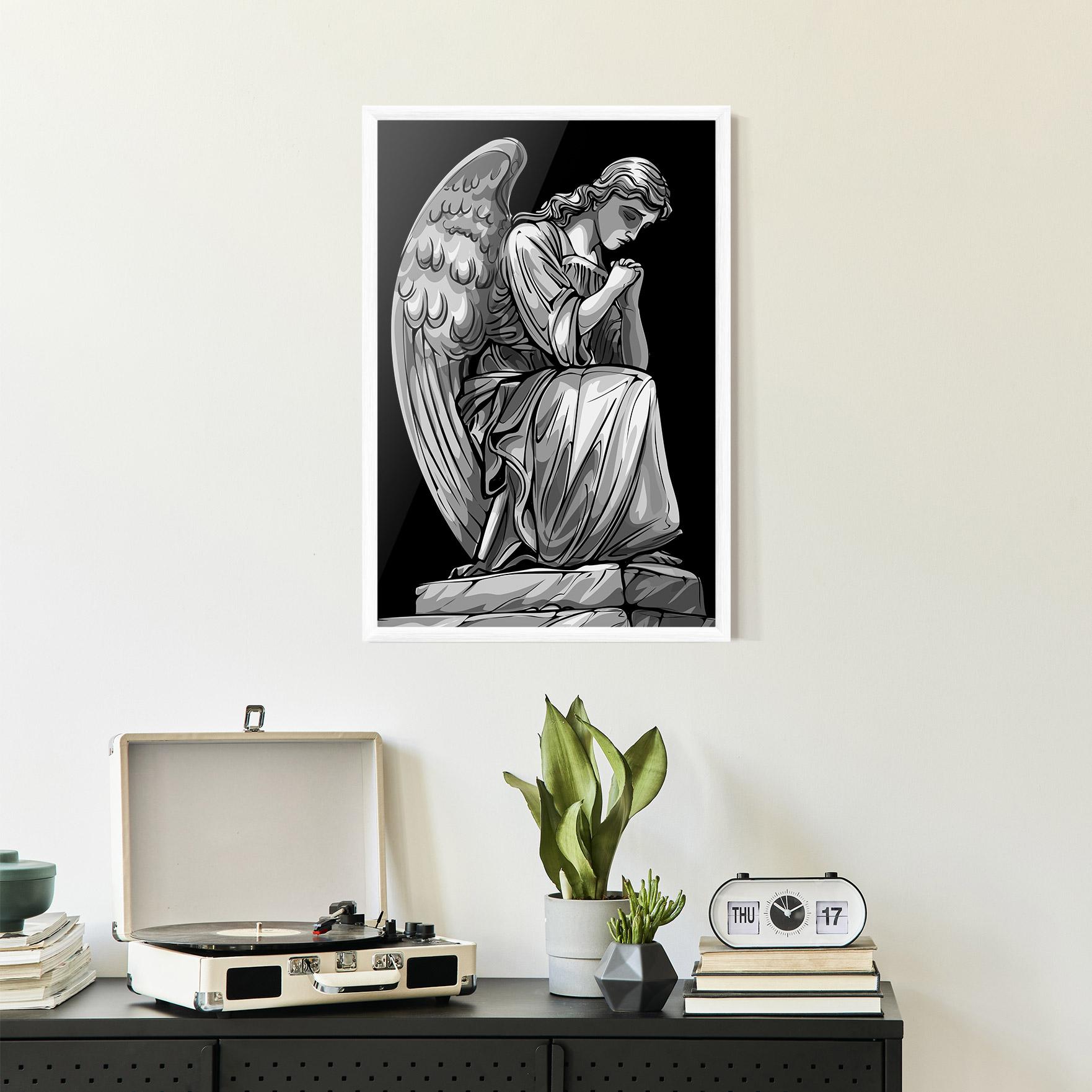 Poster Înrămat Pray Angel mockup 2