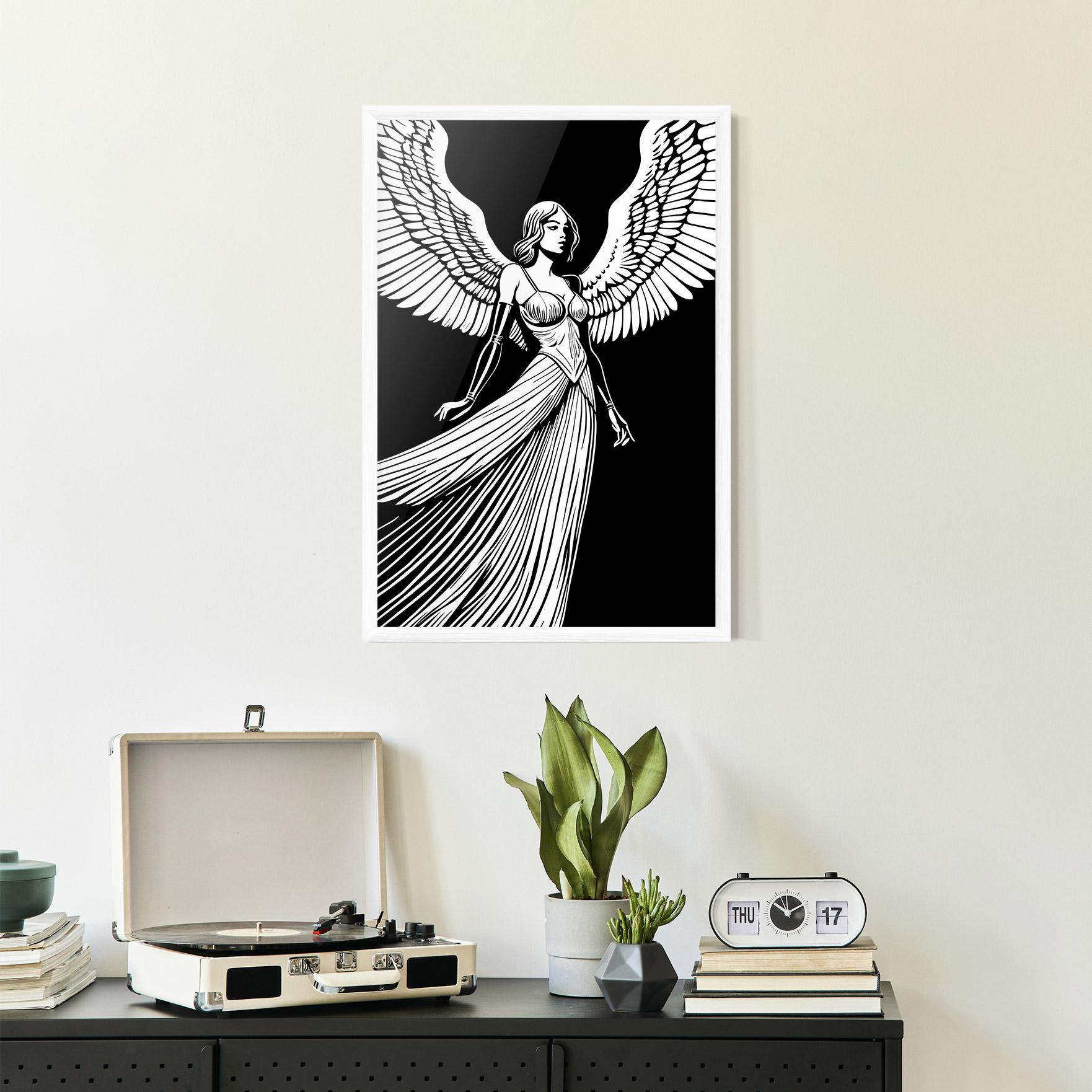 Poster Înrămat Pretty Angel mockup 2