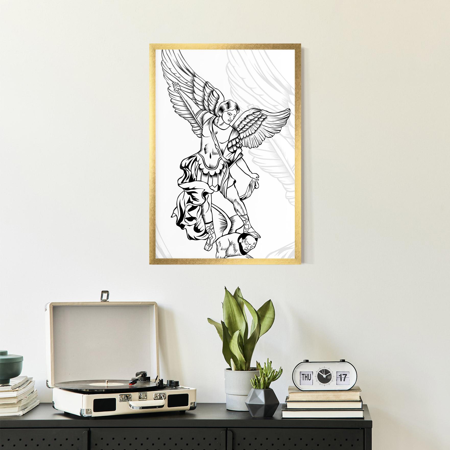 Poster Înrămat Angel Fight mockup 2