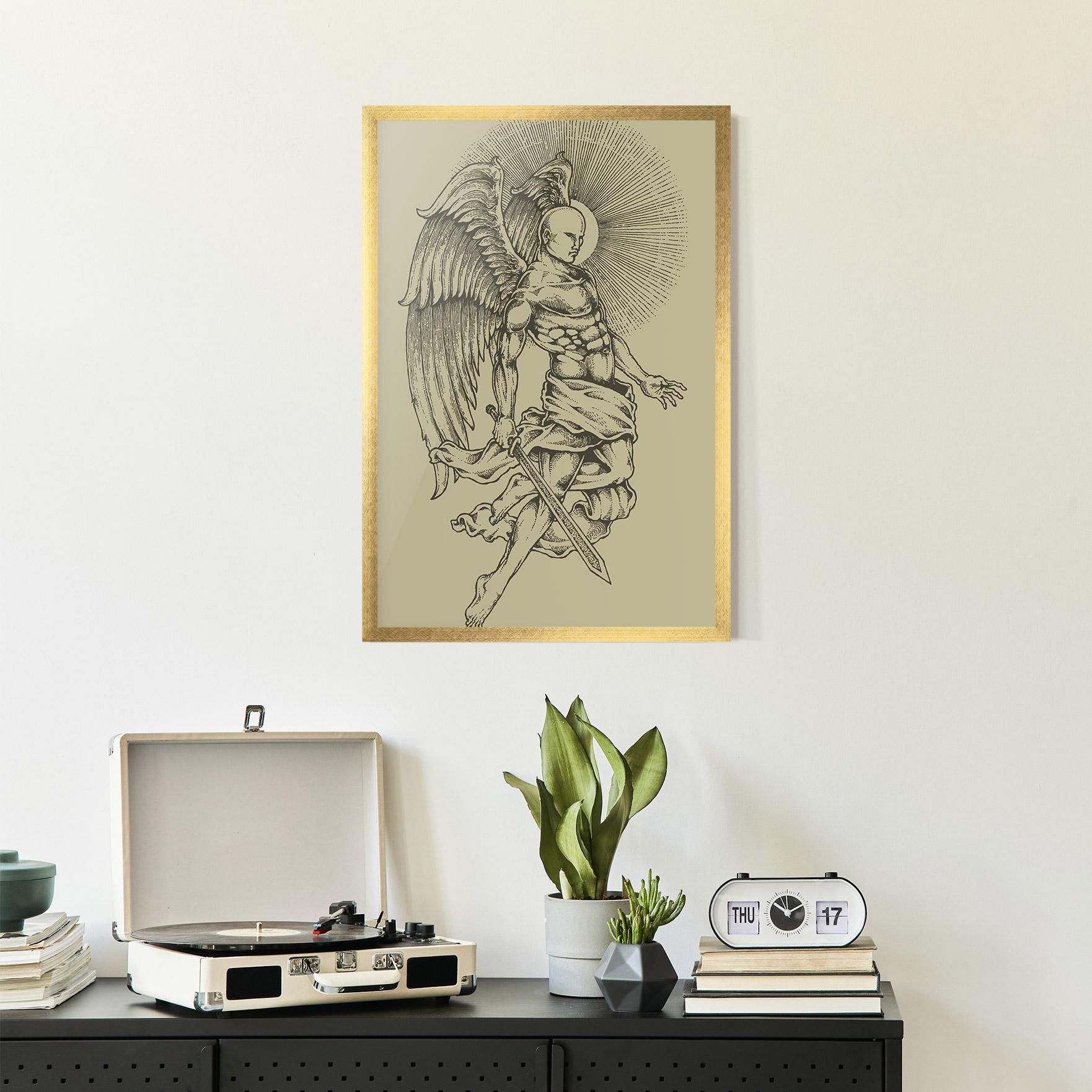 Poster Înrămat Angel Fighter mockup 2