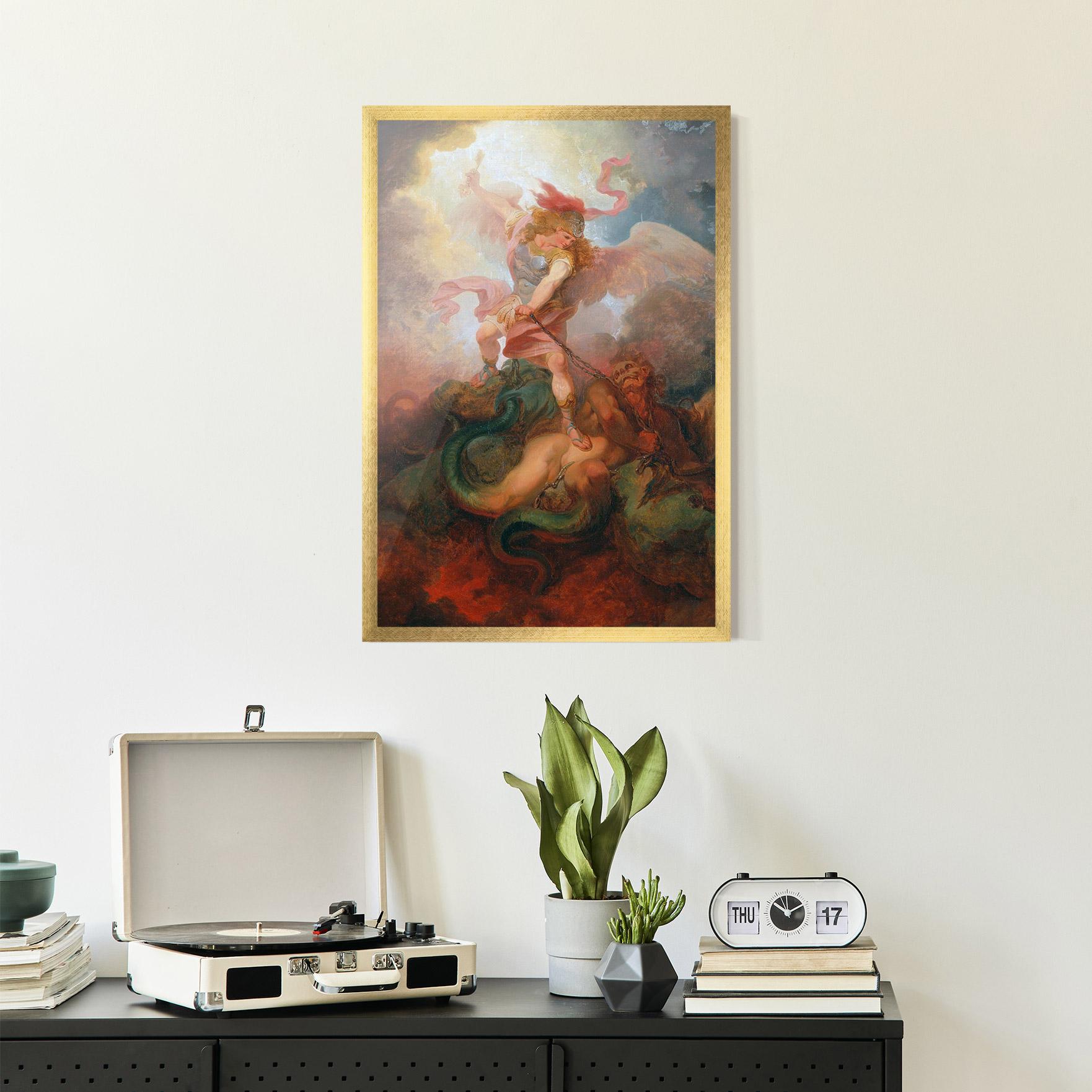 Poster Înrămat Angel Killing Monster mockup 2