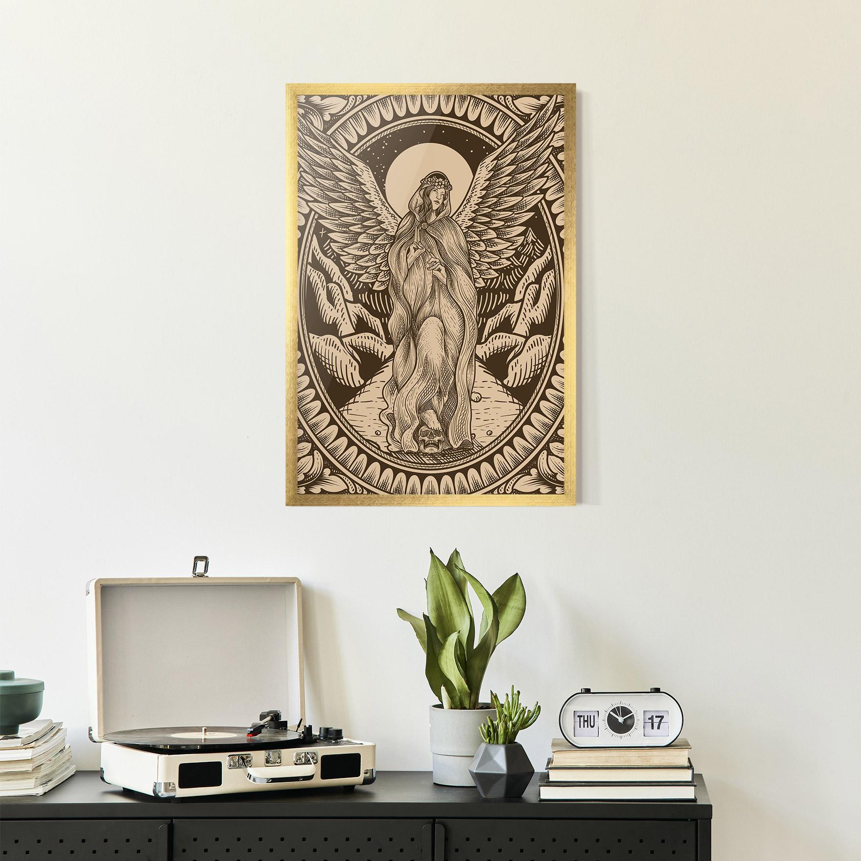 Poster Înrămat Cream Angel mockup 2