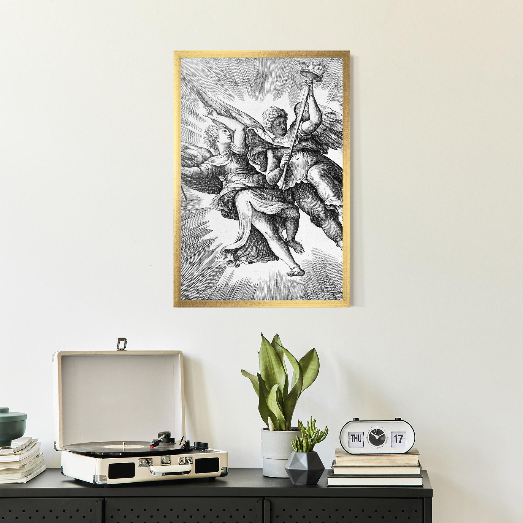 Poster Înrămat Hand Drawn Angels mockup 2