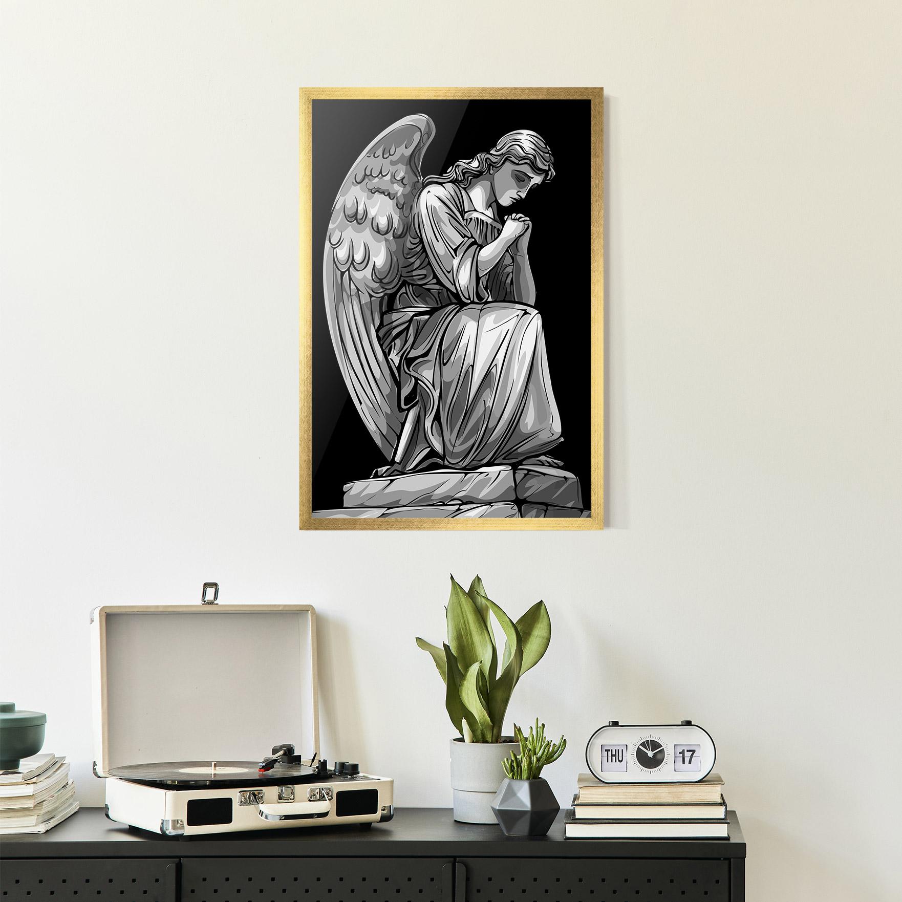 Poster Înrămat Pray Angel mockup 2