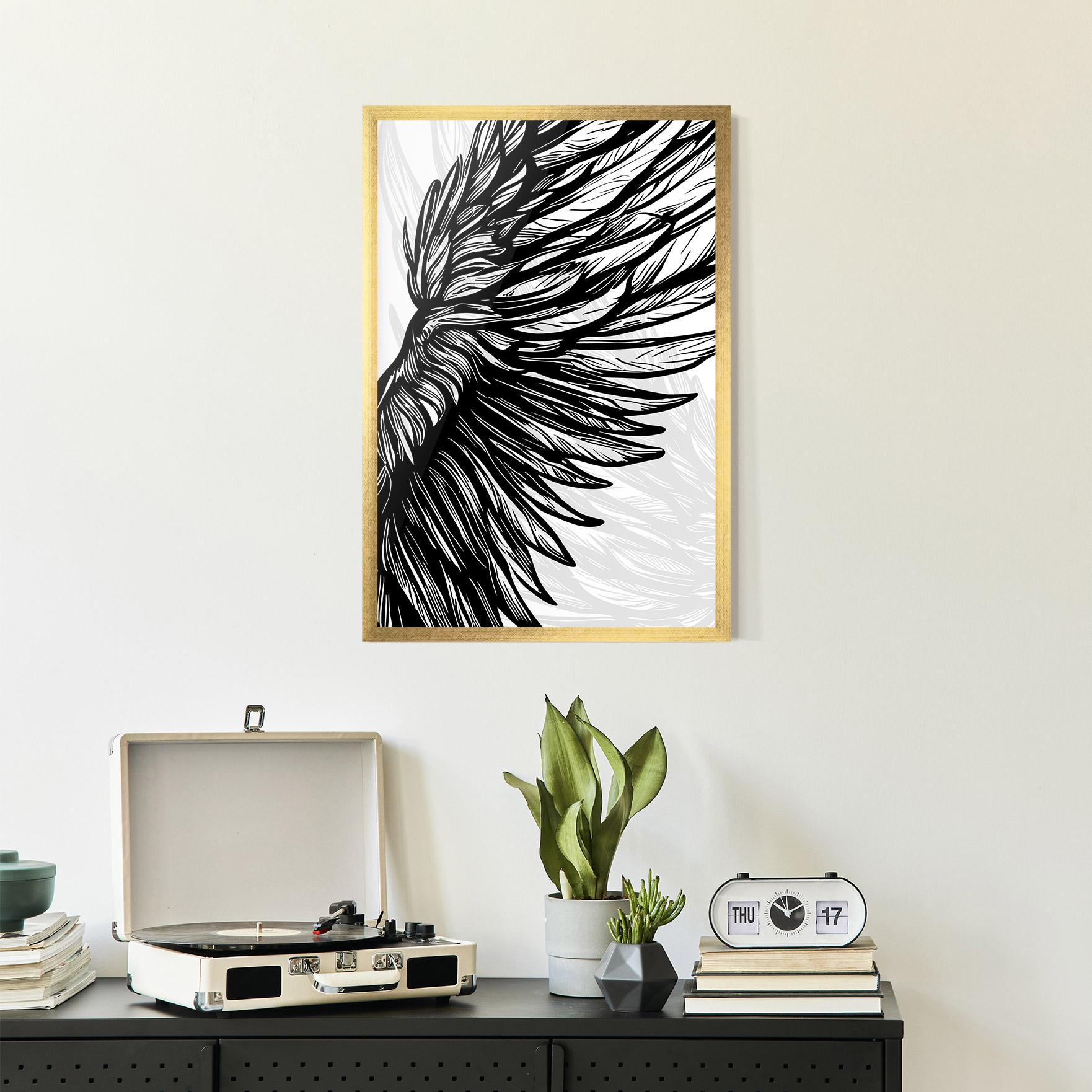 Poster Înrămat Wing Line mockup 2