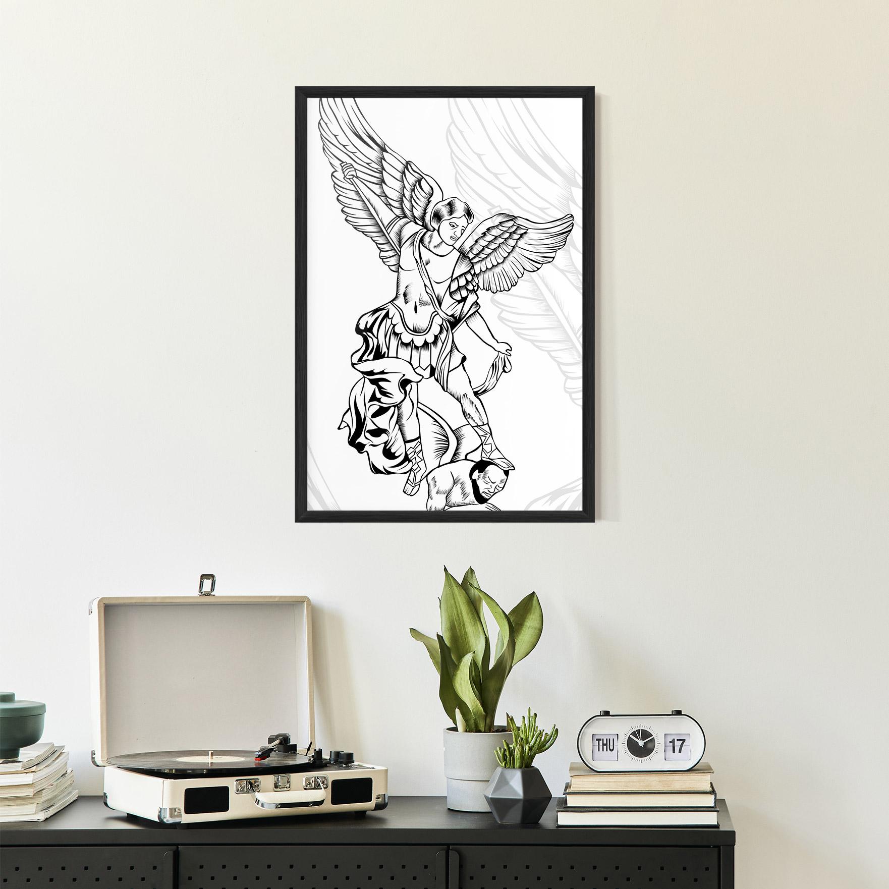 Poster Înrămat Angel Fight mockup 2