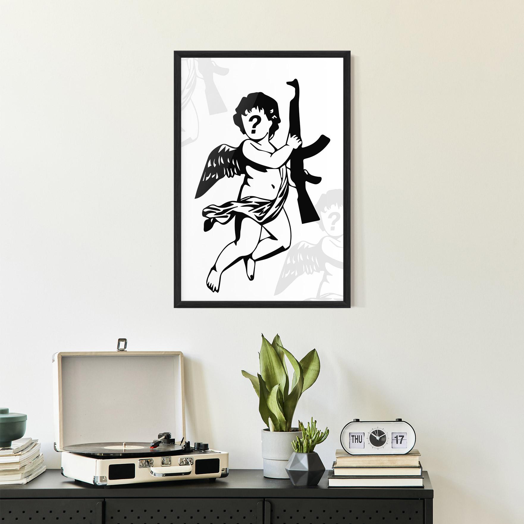 Poster Înrămat Angel Gun mockup 2