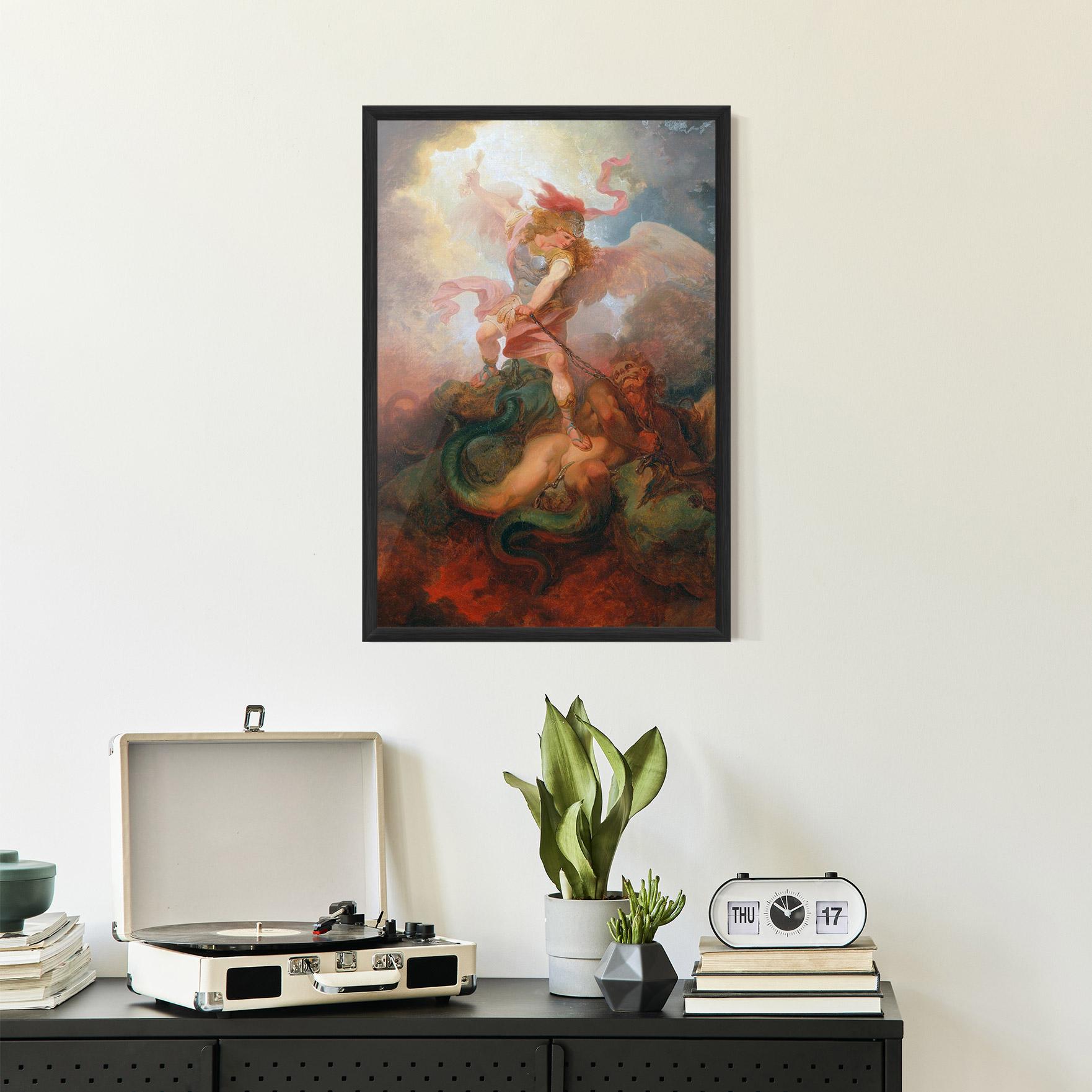 Poster Înrămat Angel Killing Monster mockup 2