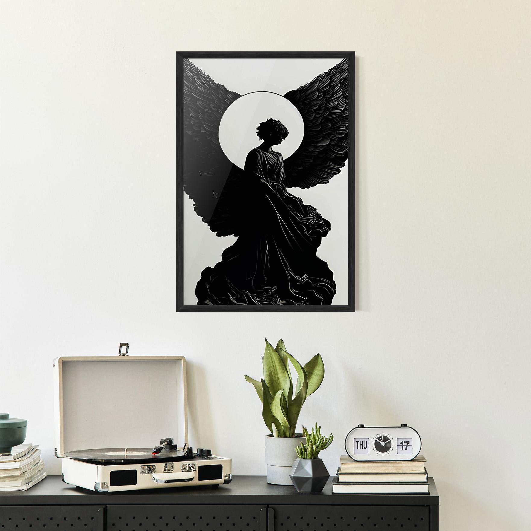 Poster Înrămat Angel Shilouette mockup 2