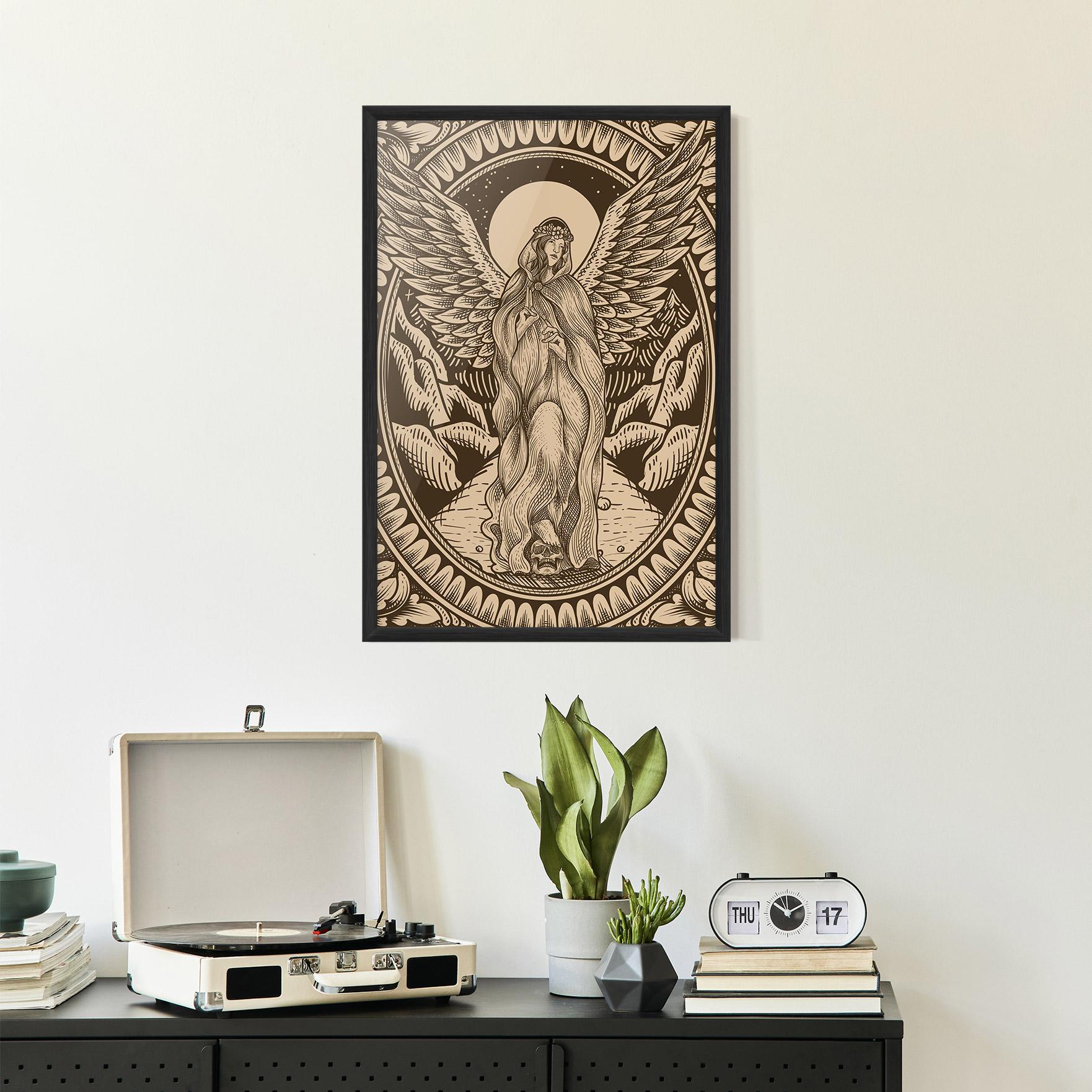Poster Înrămat Cream Angel mockup 2