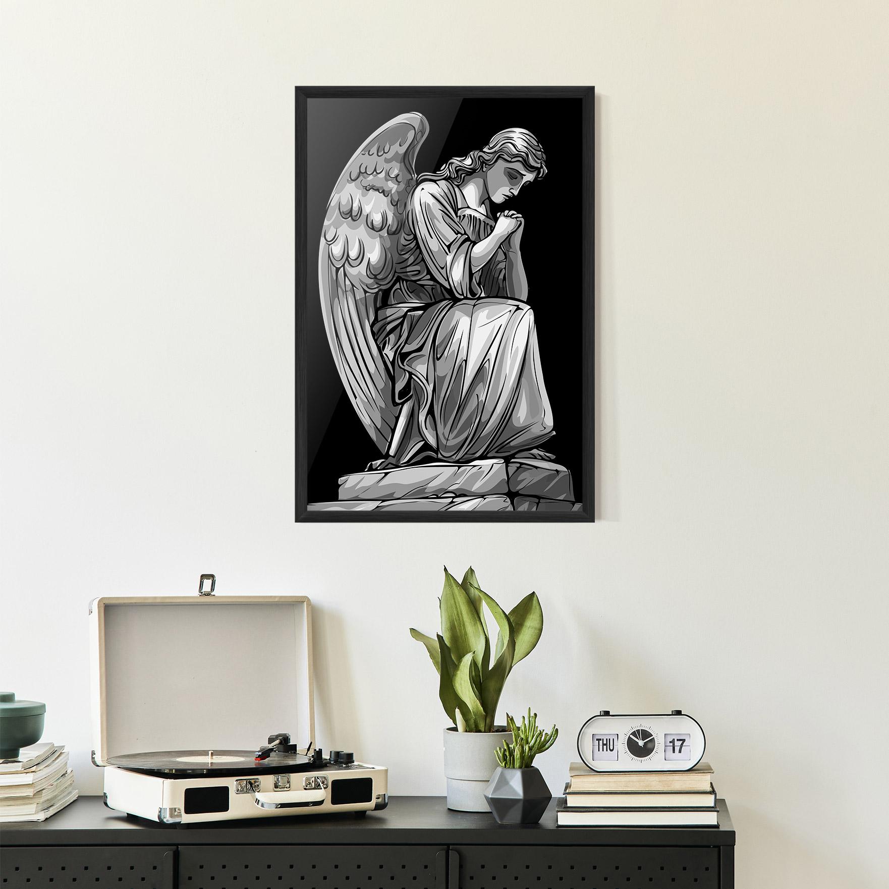 Poster Înrămat Pray Angel mockup 2