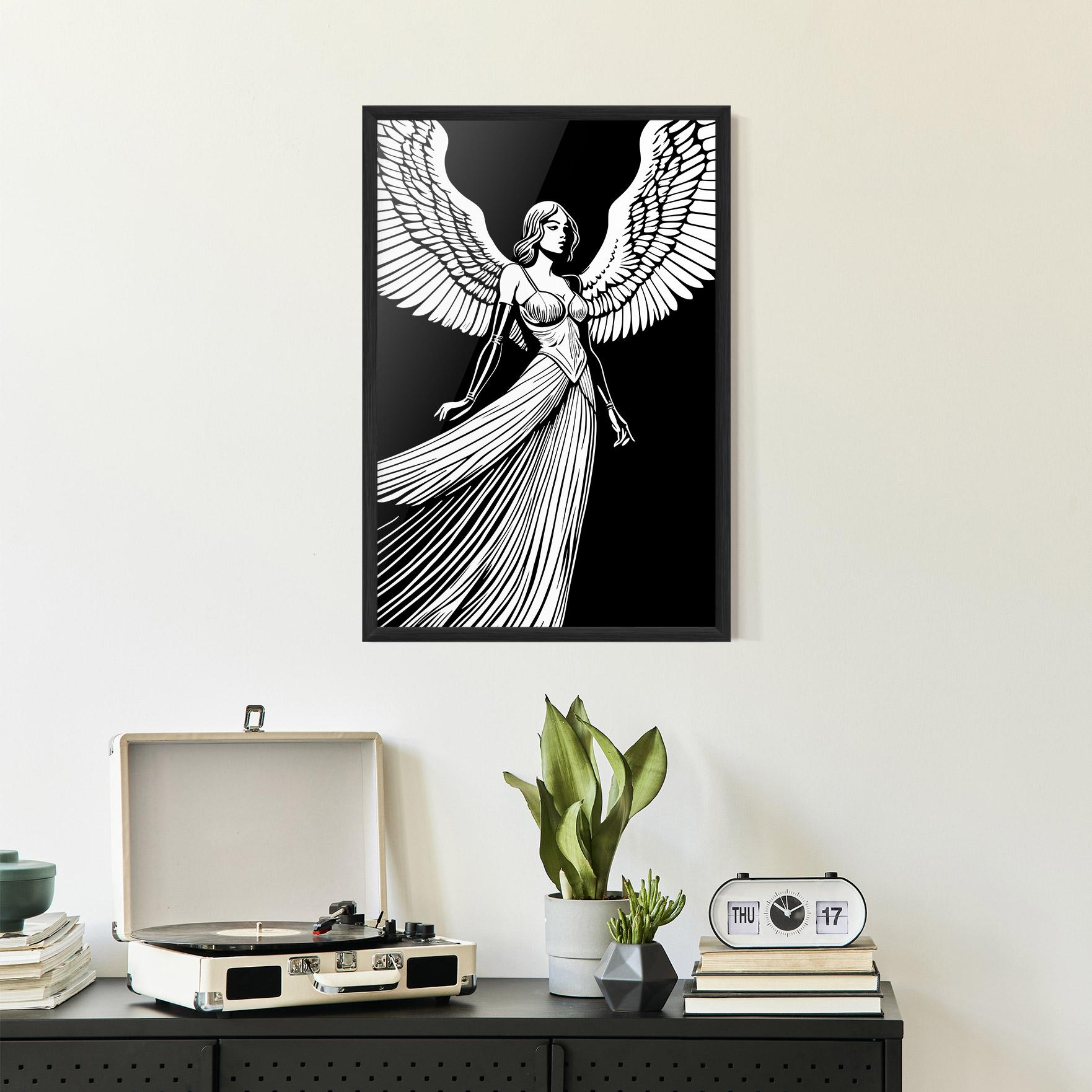 Poster Înrămat Pretty Angel mockup 2