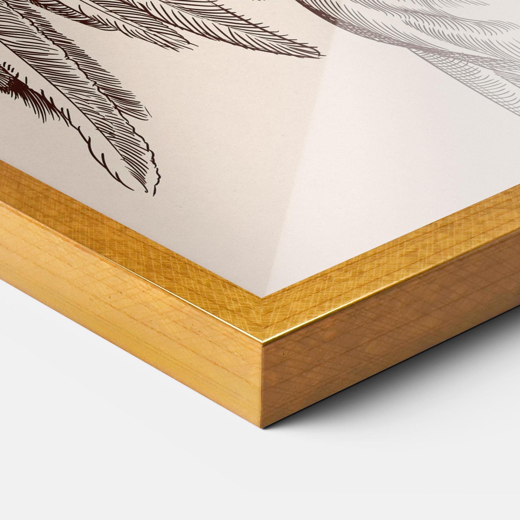 Poster Înrămat Angel Brown Line mockup 3