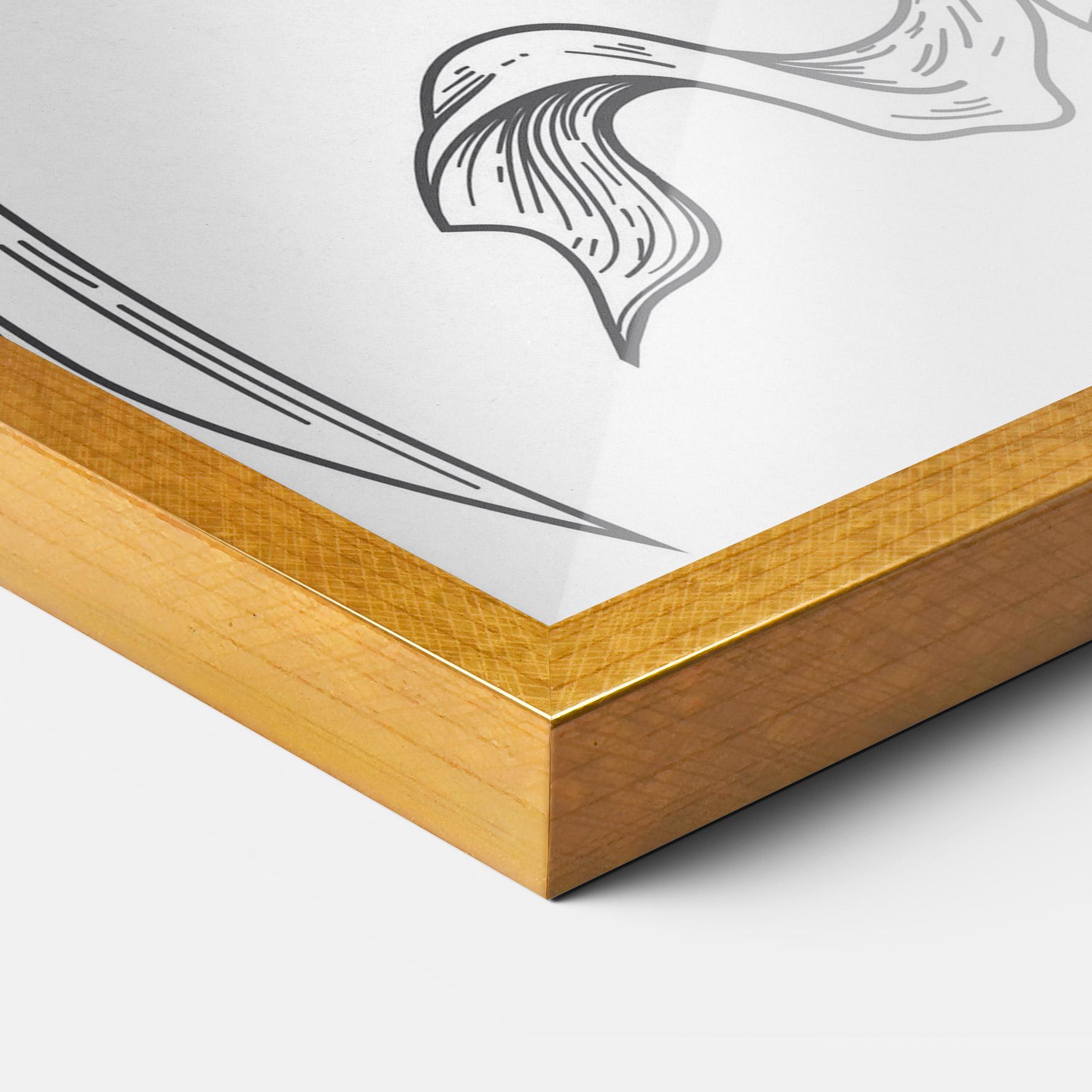 Poster Înrămat Grey Line Angel mockup 3