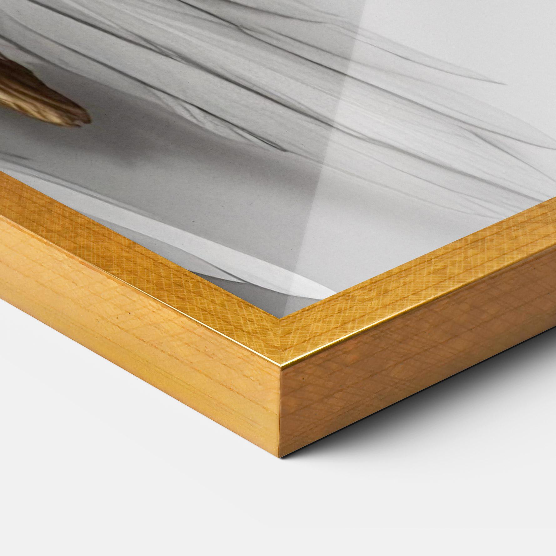 Poster Înrămat Realistic Gold Angel Wings mockup 3