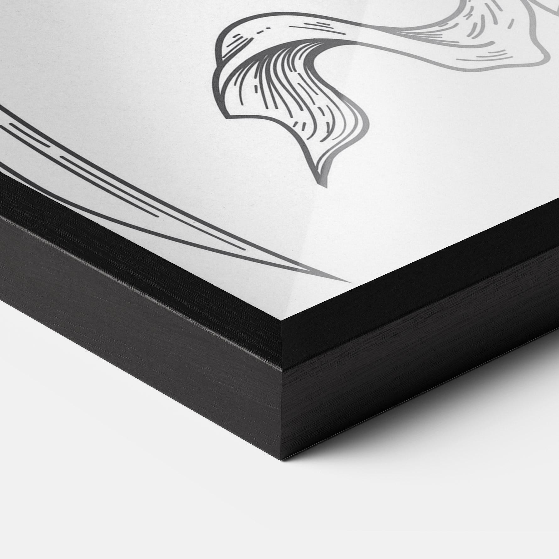 Poster Înrămat Grey Line Angel mockup 3