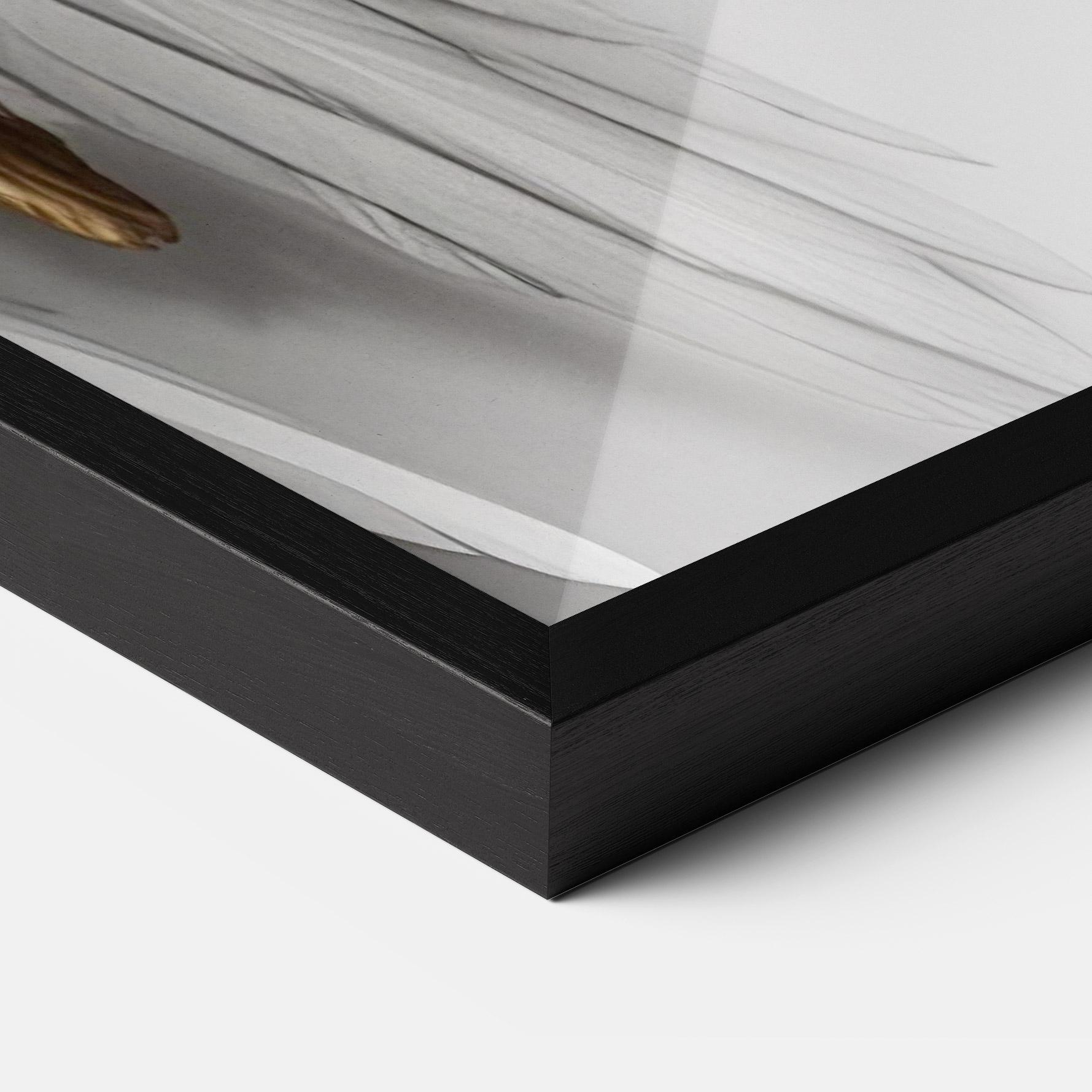 Poster Înrămat Realistic Gold Angel Wings mockup 3