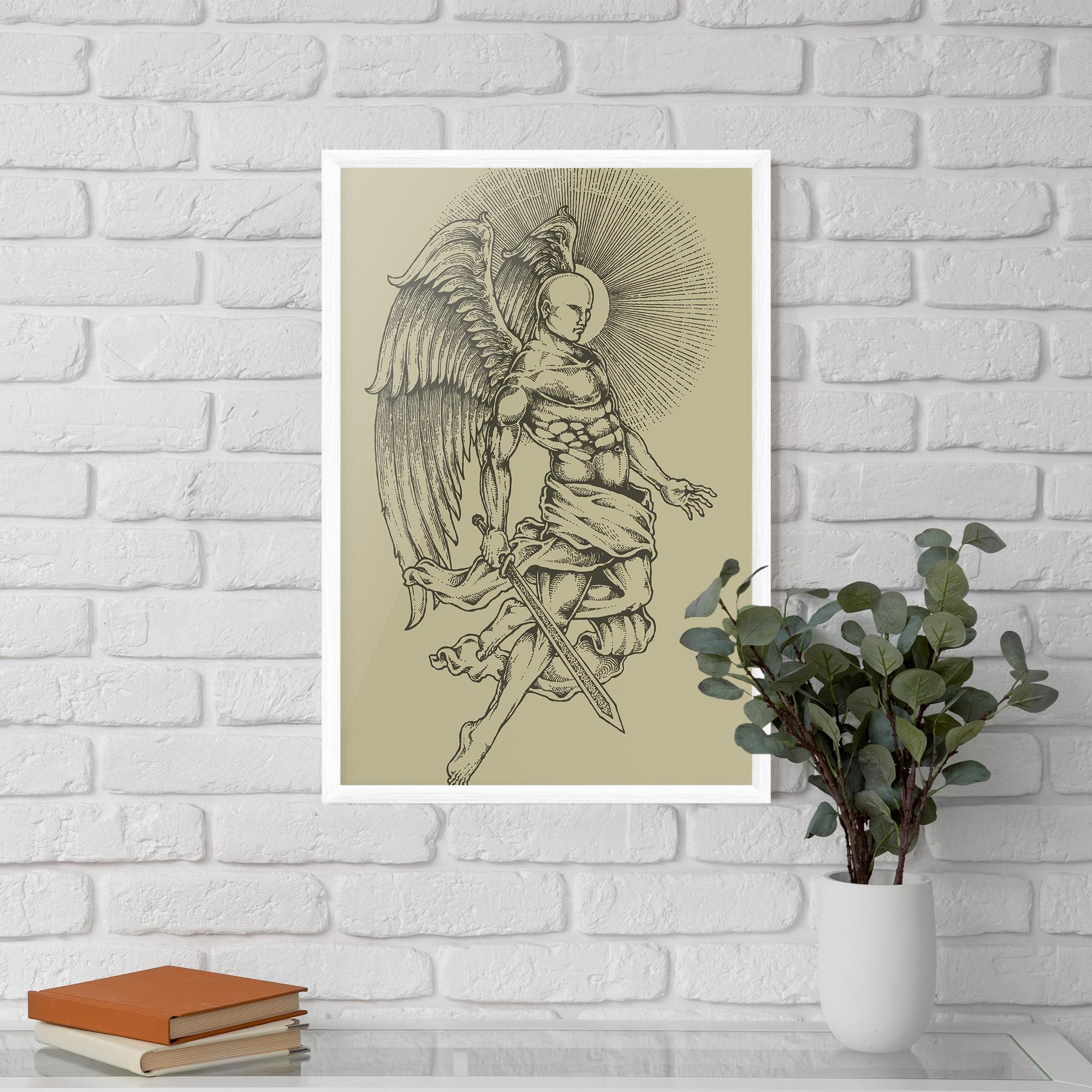 Poster Înrămat Angel Fighter mockup 5