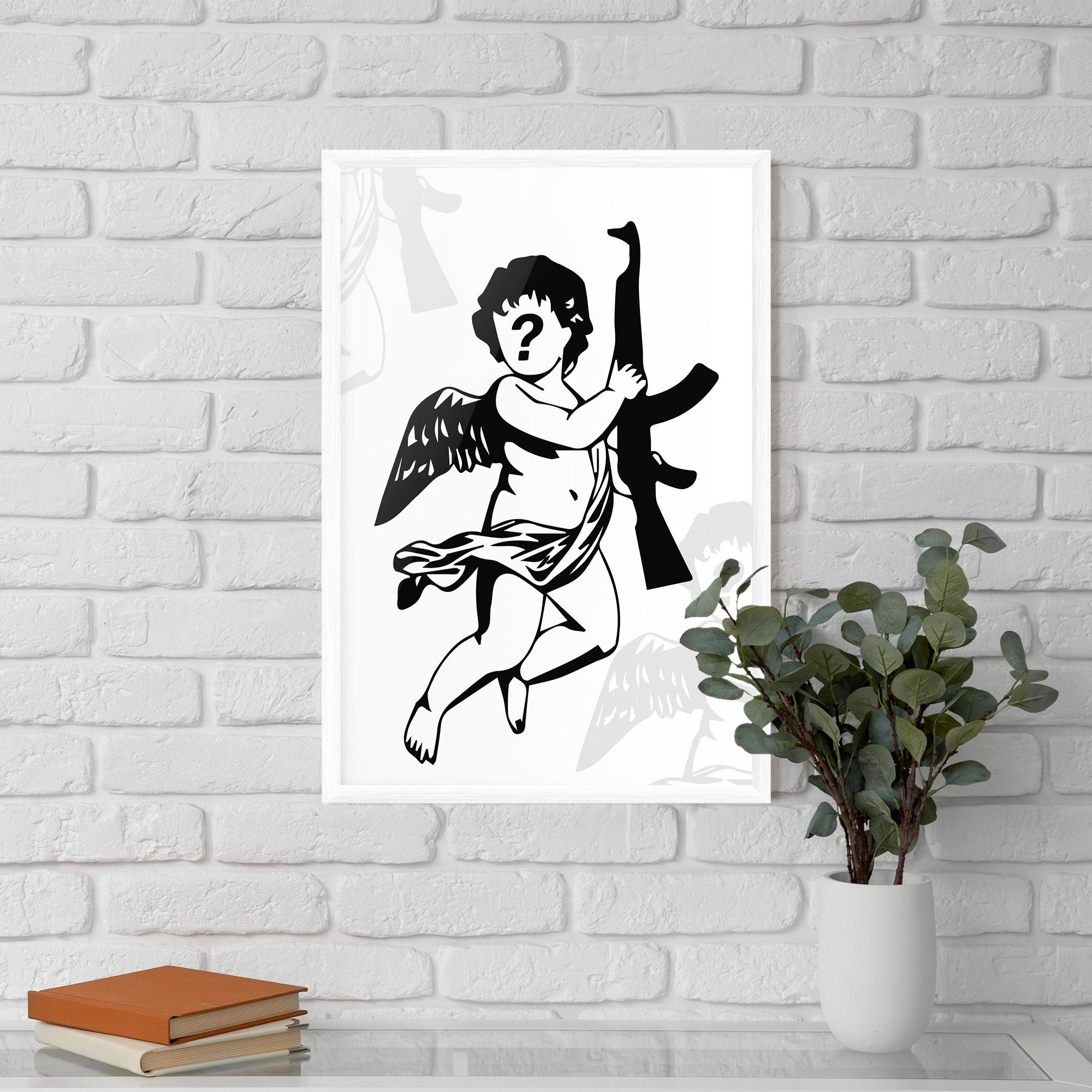 Poster Înrămat Angel Gun mockup 5