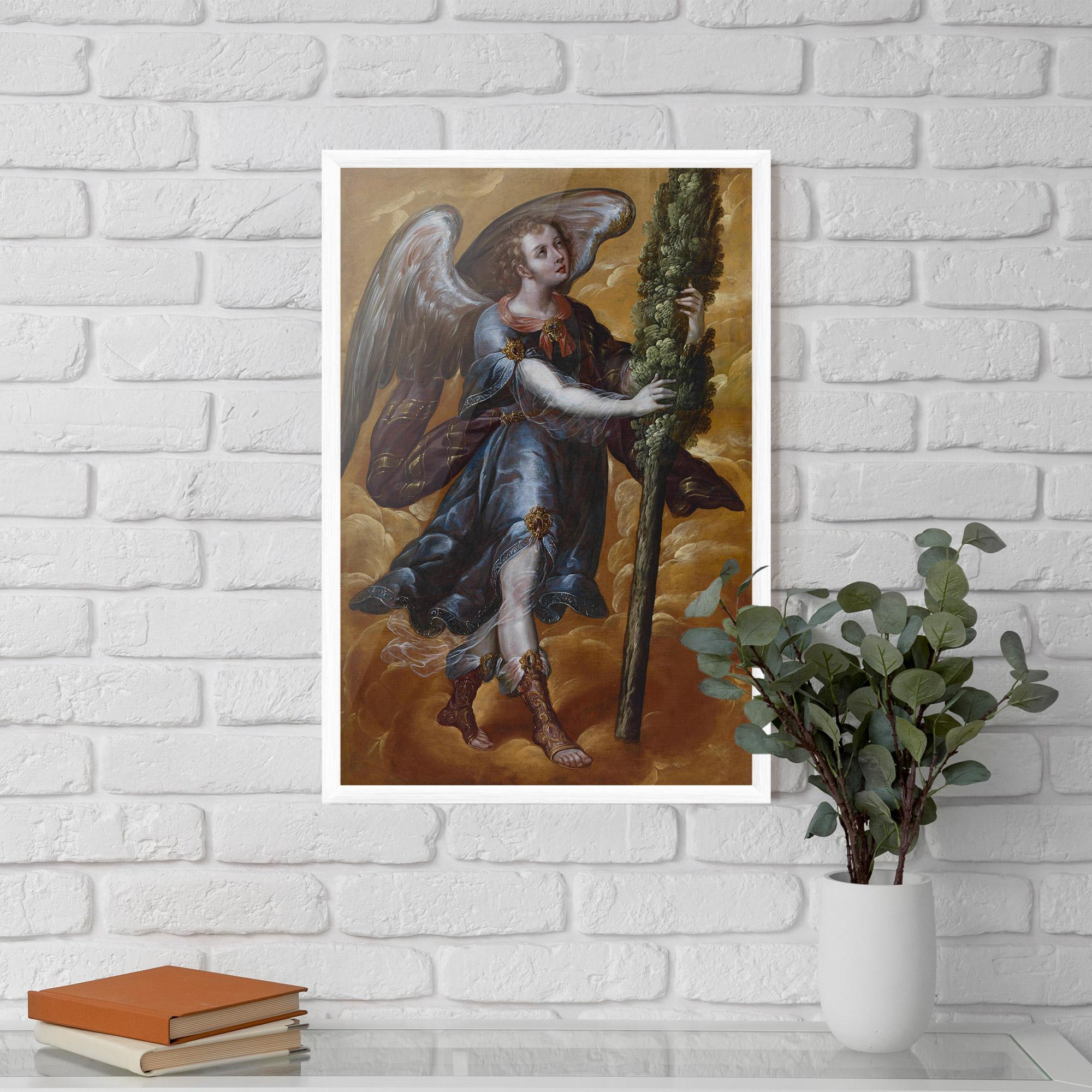 Poster Înrămat Angel Holding A Tree mockup 5