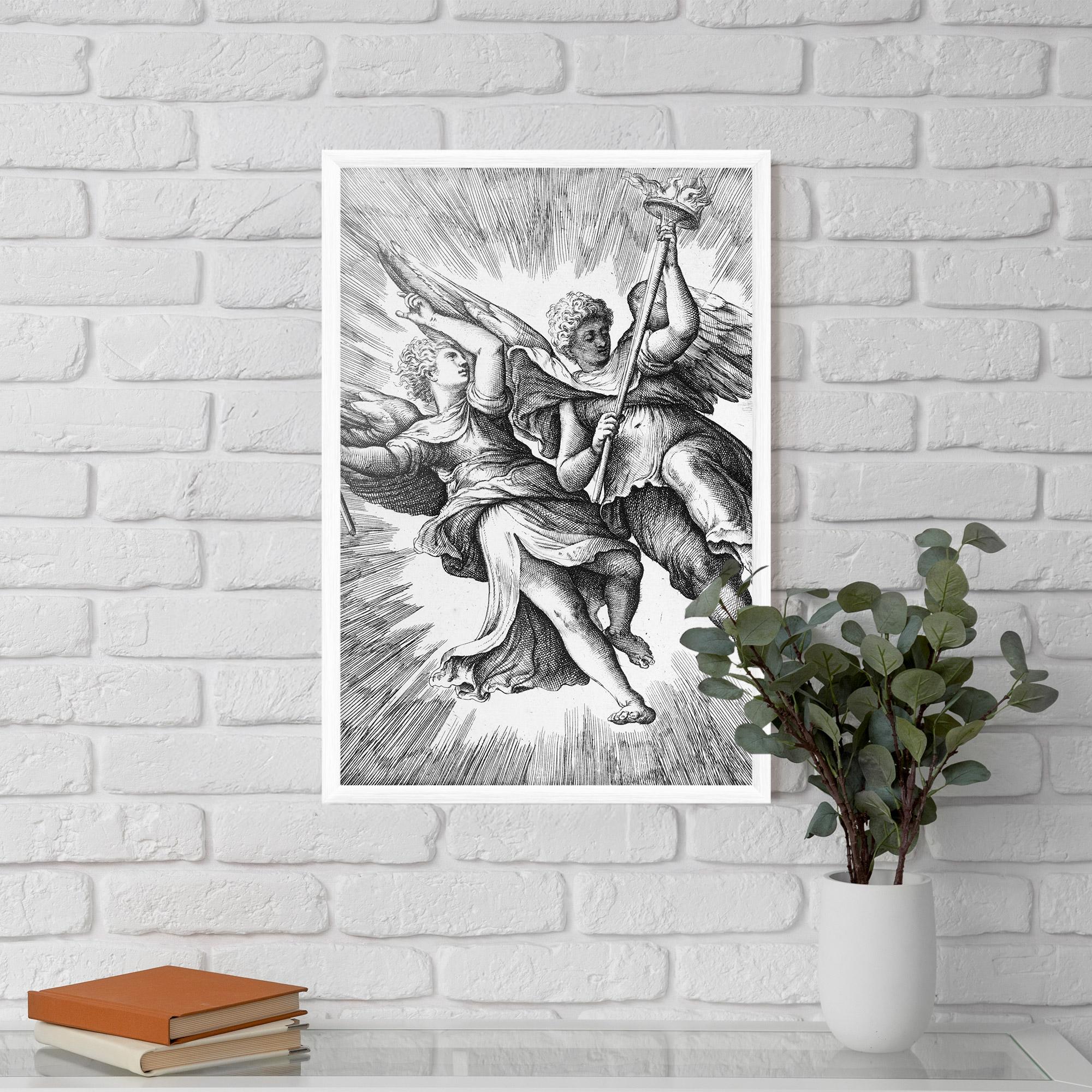 Poster Înrămat Hand Drawn Angels mockup 5