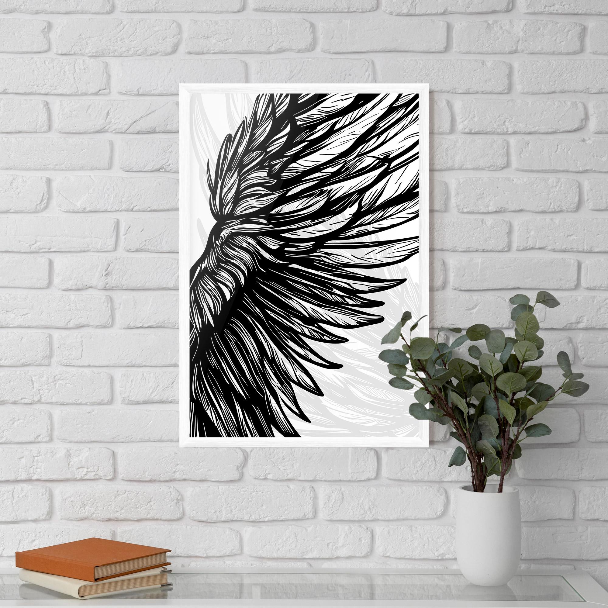 Poster Înrămat Wing Line mockup 5