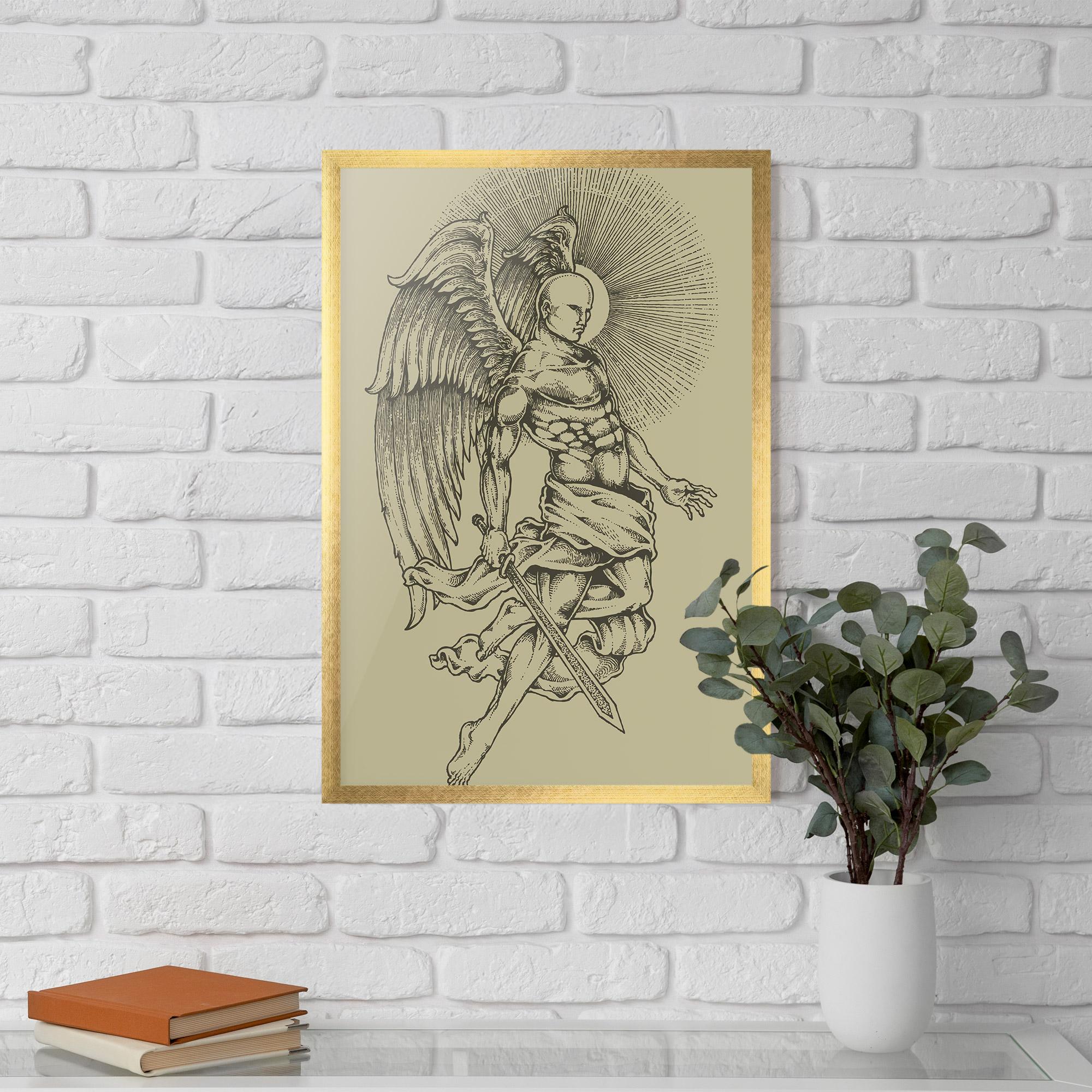 Poster Înrămat Angel Fighter mockup 5